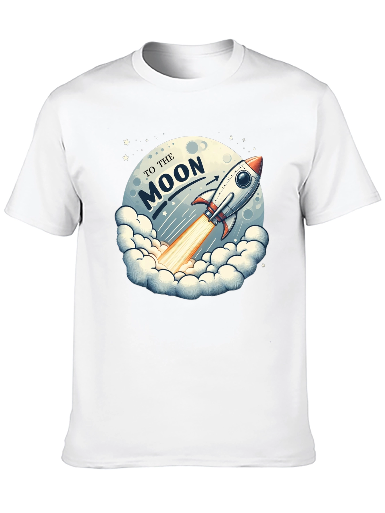 To The Moon Rocket Graphic T-Shirt