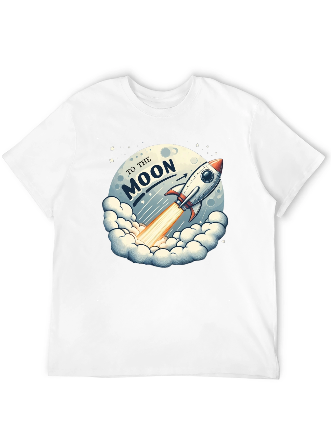 To The Moon Rocket Graphic T-Shirt