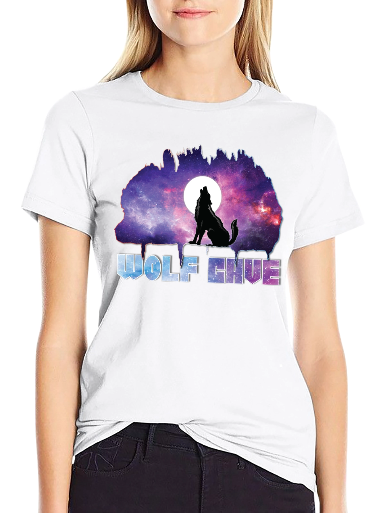Wolf Hive Galaxy T-Shirt - Unique Graphic Tee