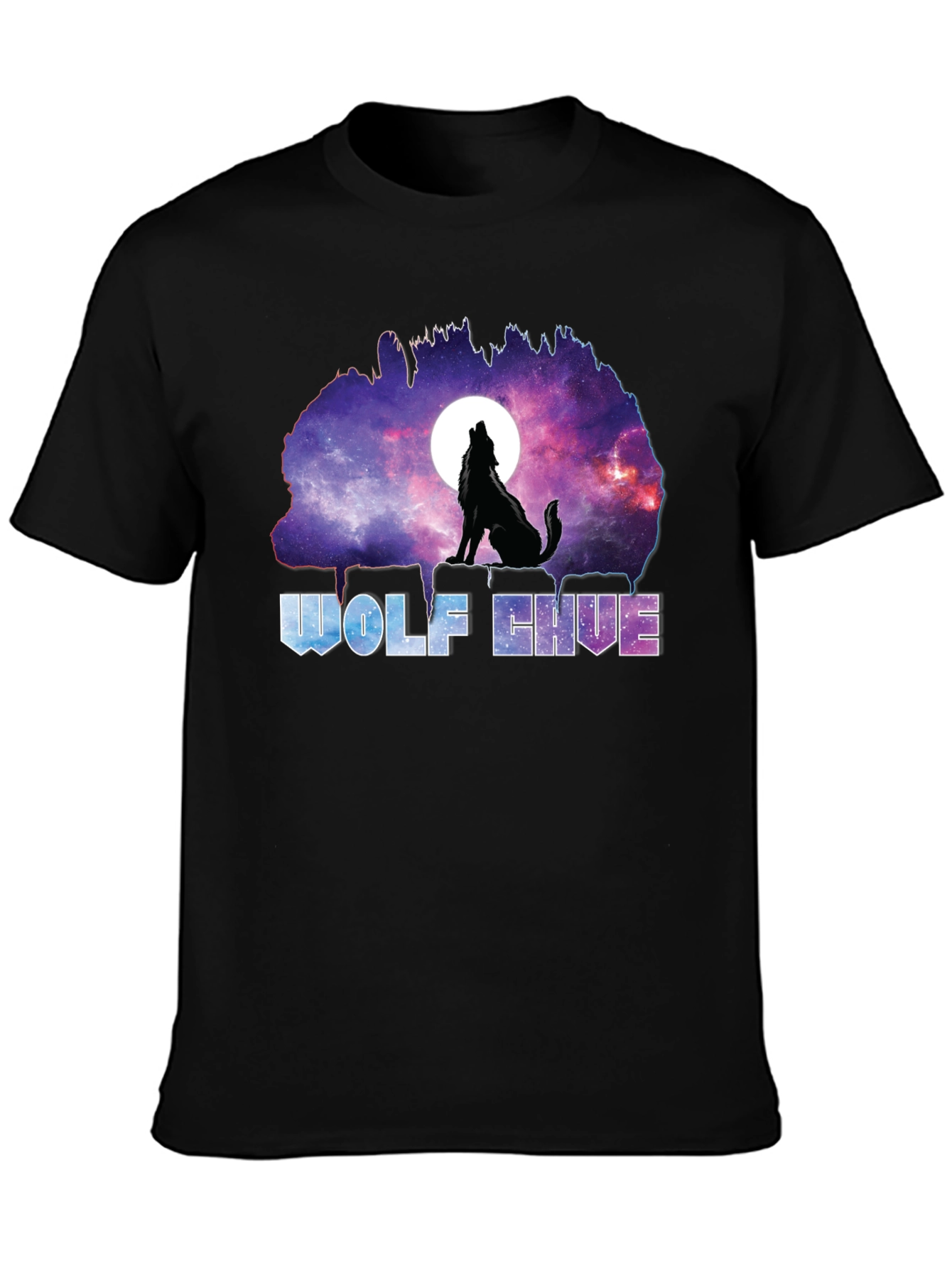 Wolf Hive Galaxy T-Shirt - Unique Graphic Tee