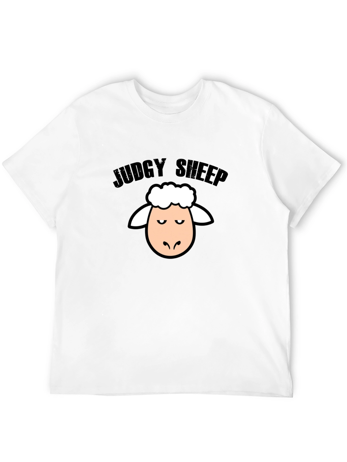 Judgy Sheep Graphic Tee - Black Humor T-Shirt