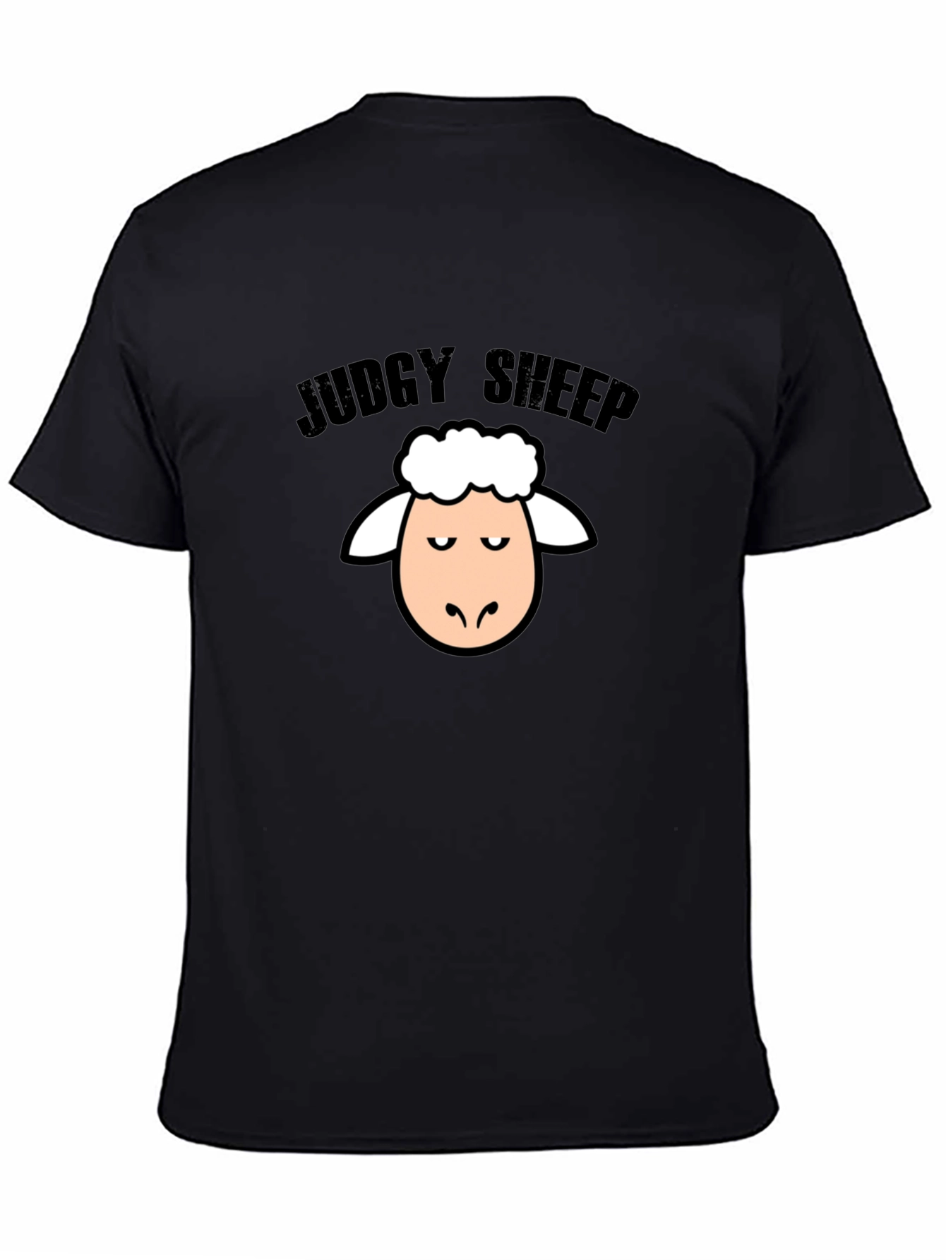 Judgy Sheep Graphic Tee - Black Humor T-Shirt