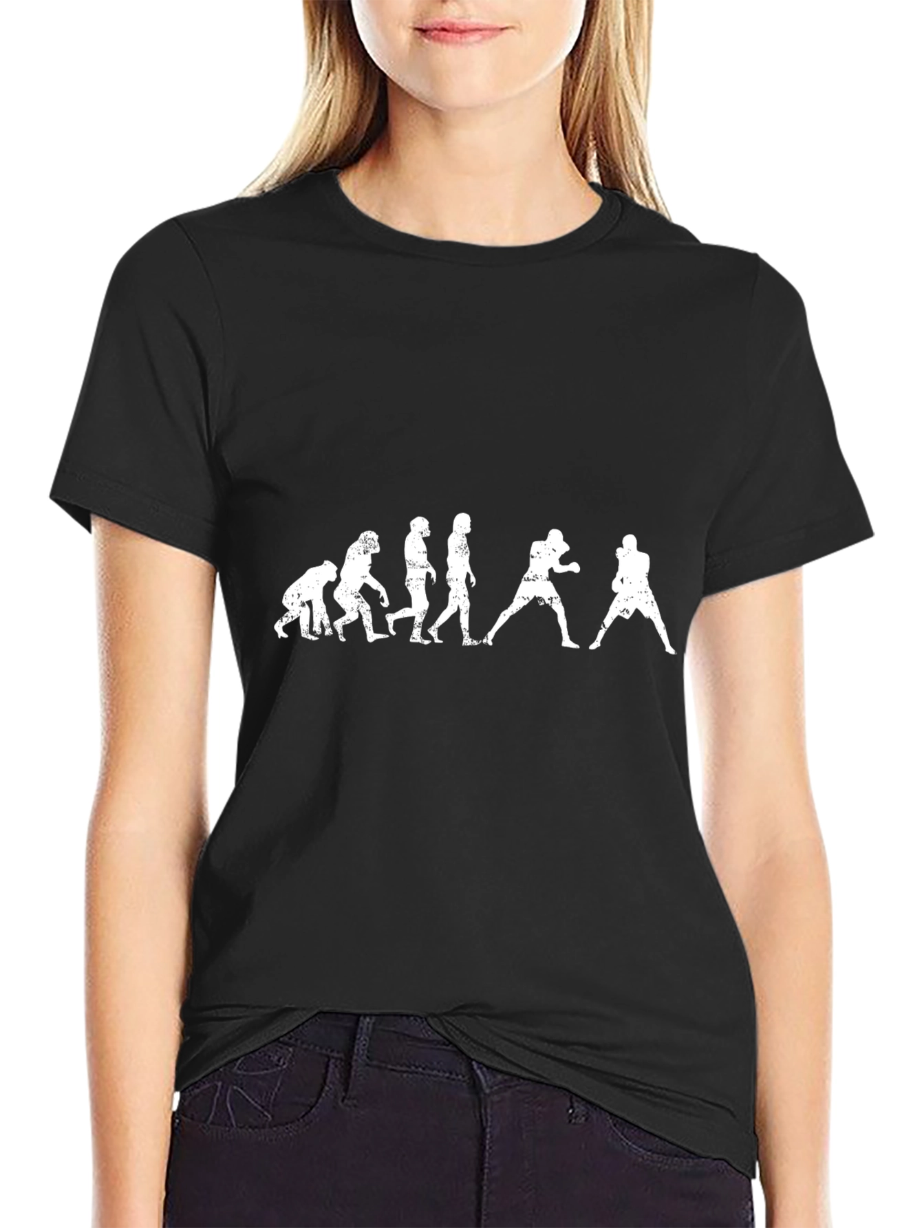 Evolution of Football Black T-Shirt