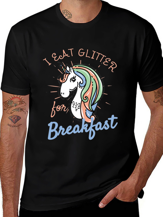 I Eat Glitter for Breakfast - Unicorn Graphic Tee