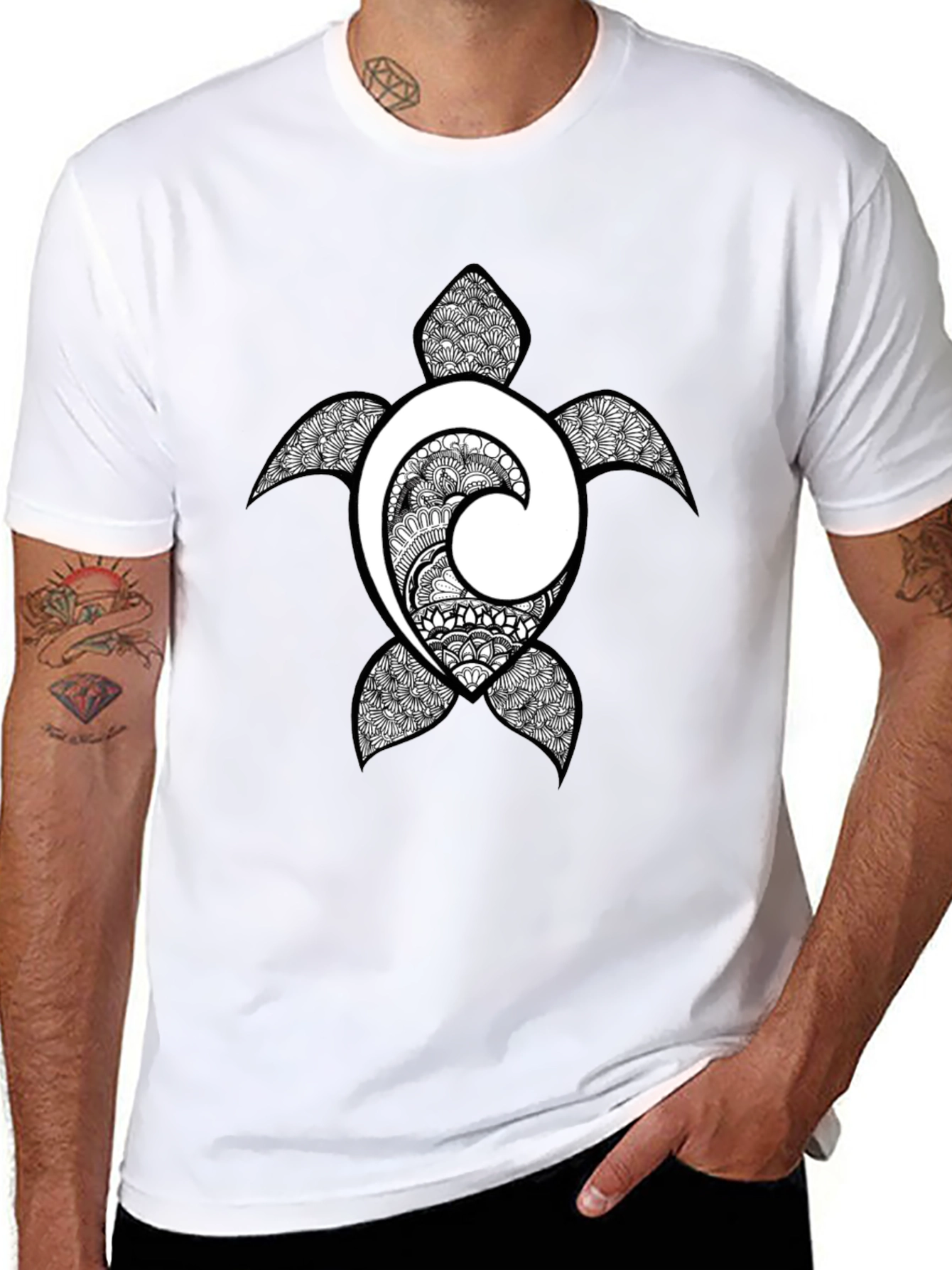Turtle Graphic Print T-Shirt