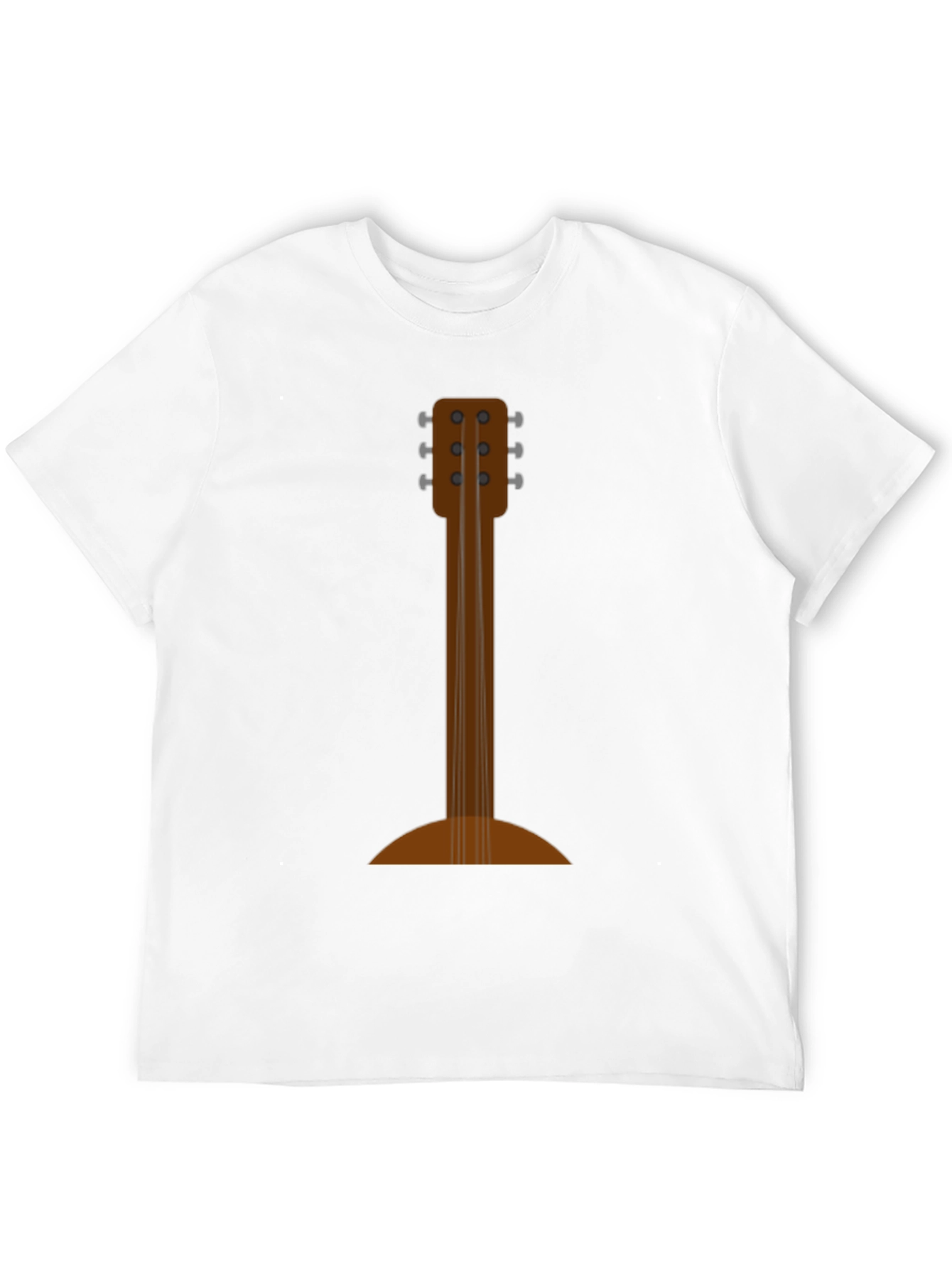 Guitar Back Print Black T-Shirt