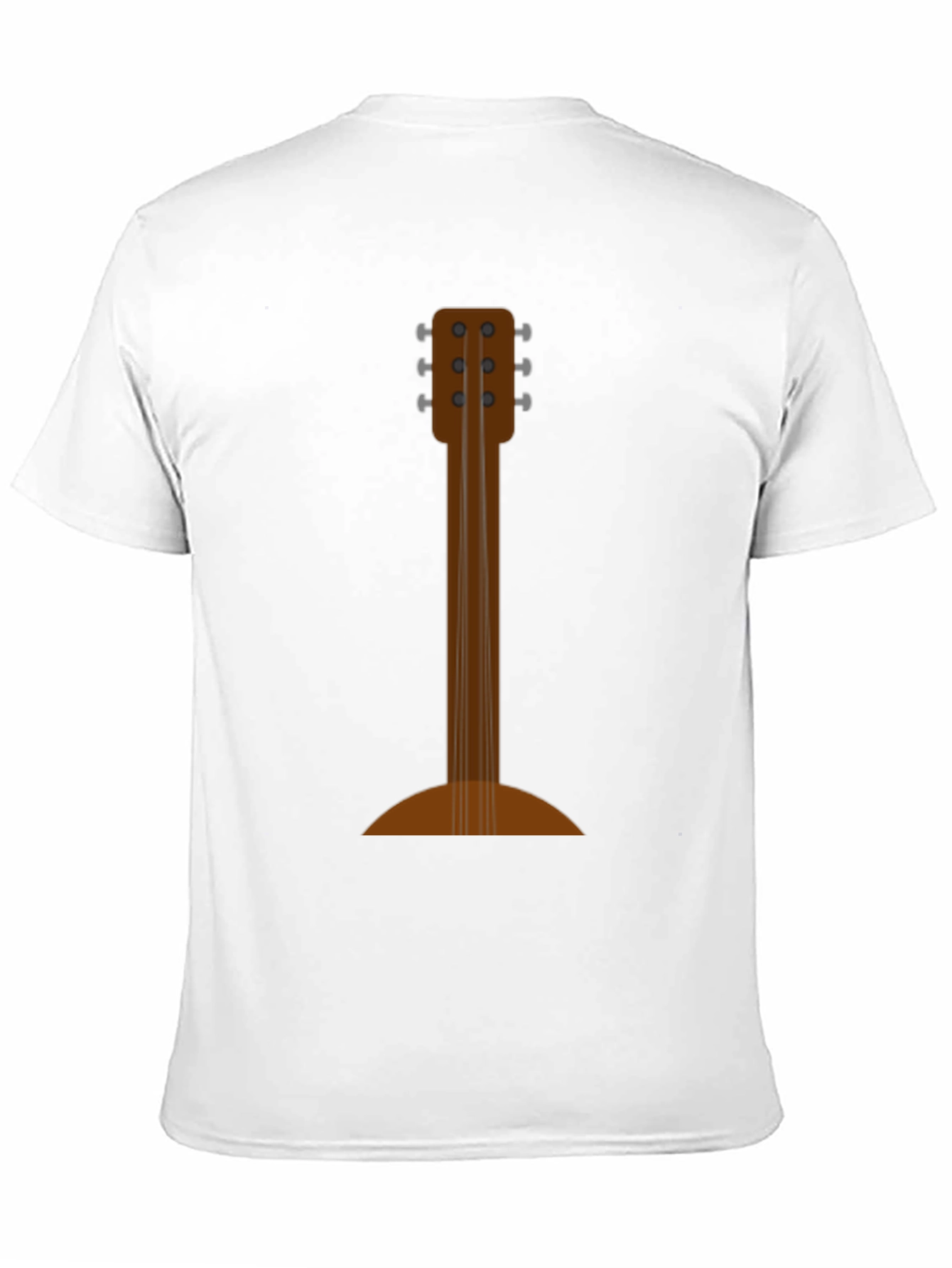 Guitar Back Print Black T-Shirt