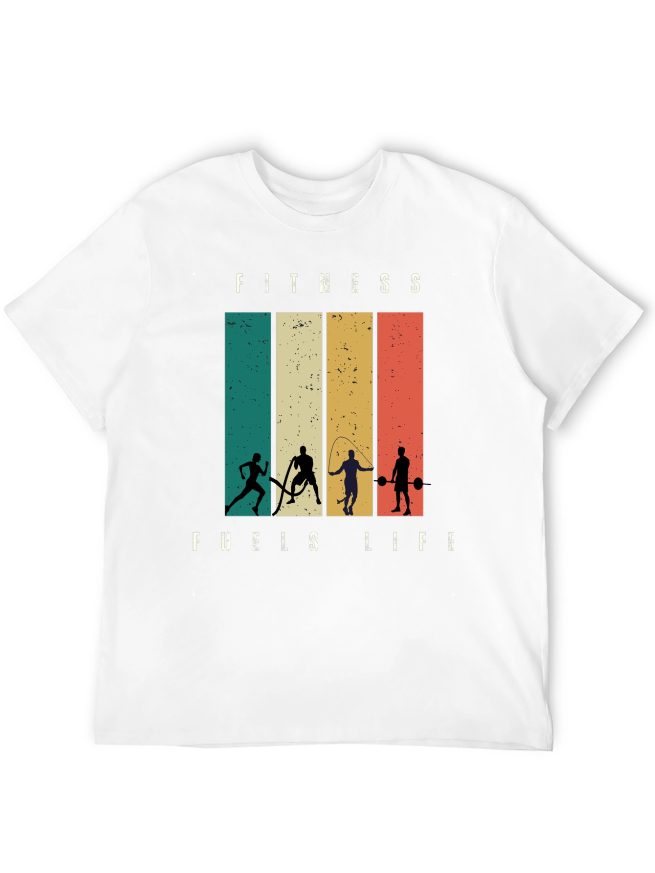 Fitness Fuels Life Graphic Tee - Athletic Design
