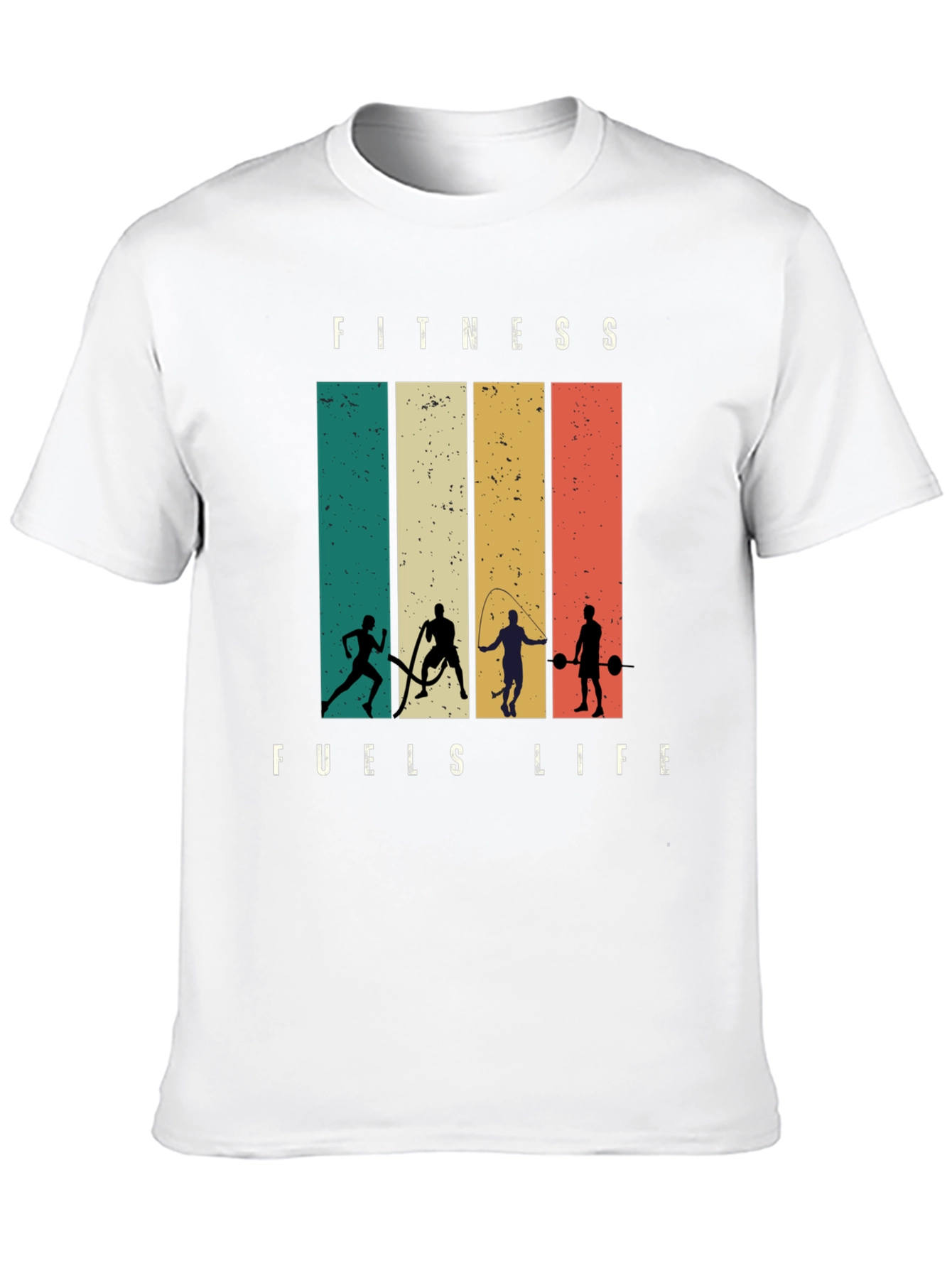 Fitness Fuels Life Graphic Tee - Athletic Design