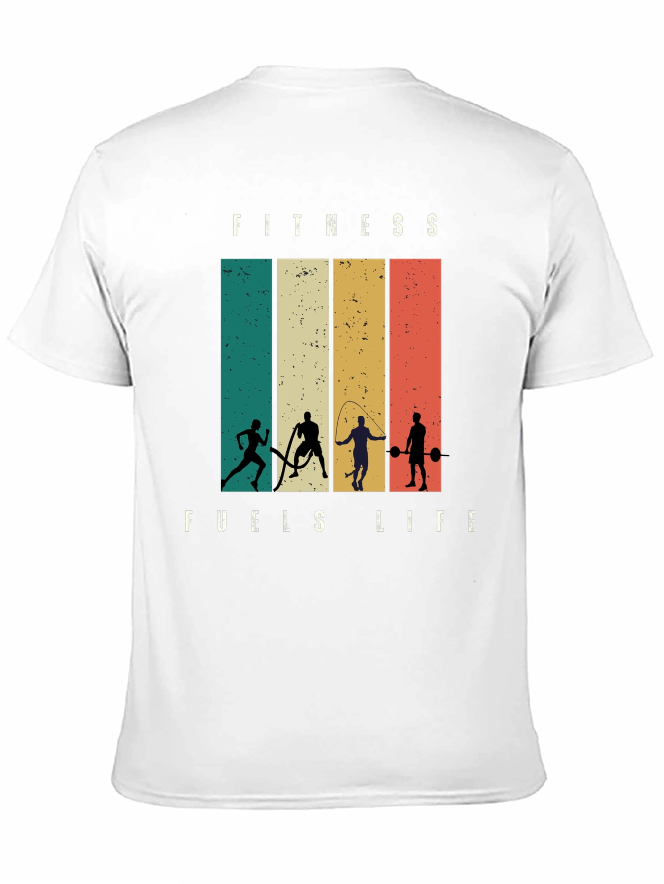 Fitness Fuels Life Graphic Tee - Athletic Design