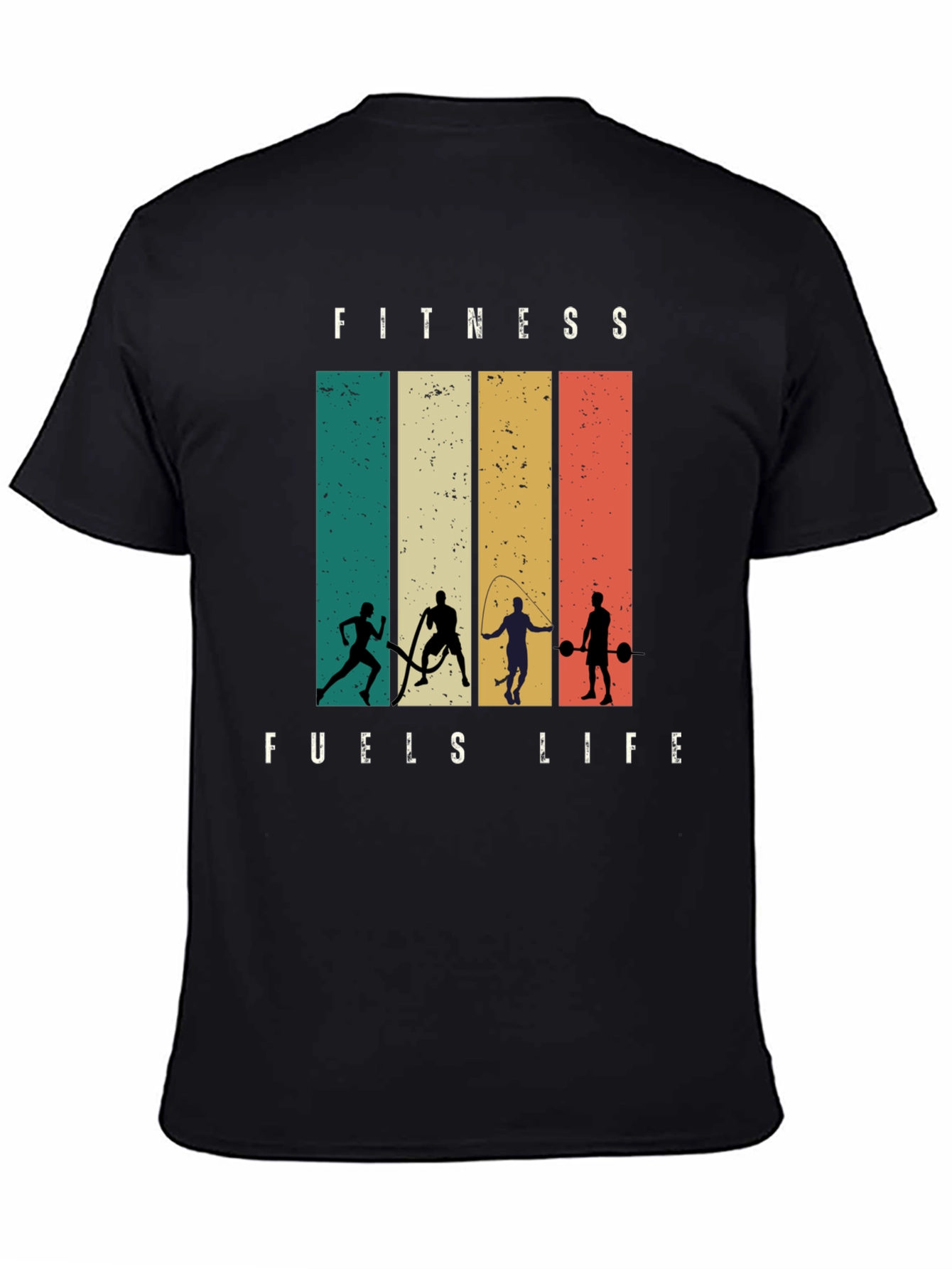 Fitness Fuels Life Graphic Tee - Athletic Design