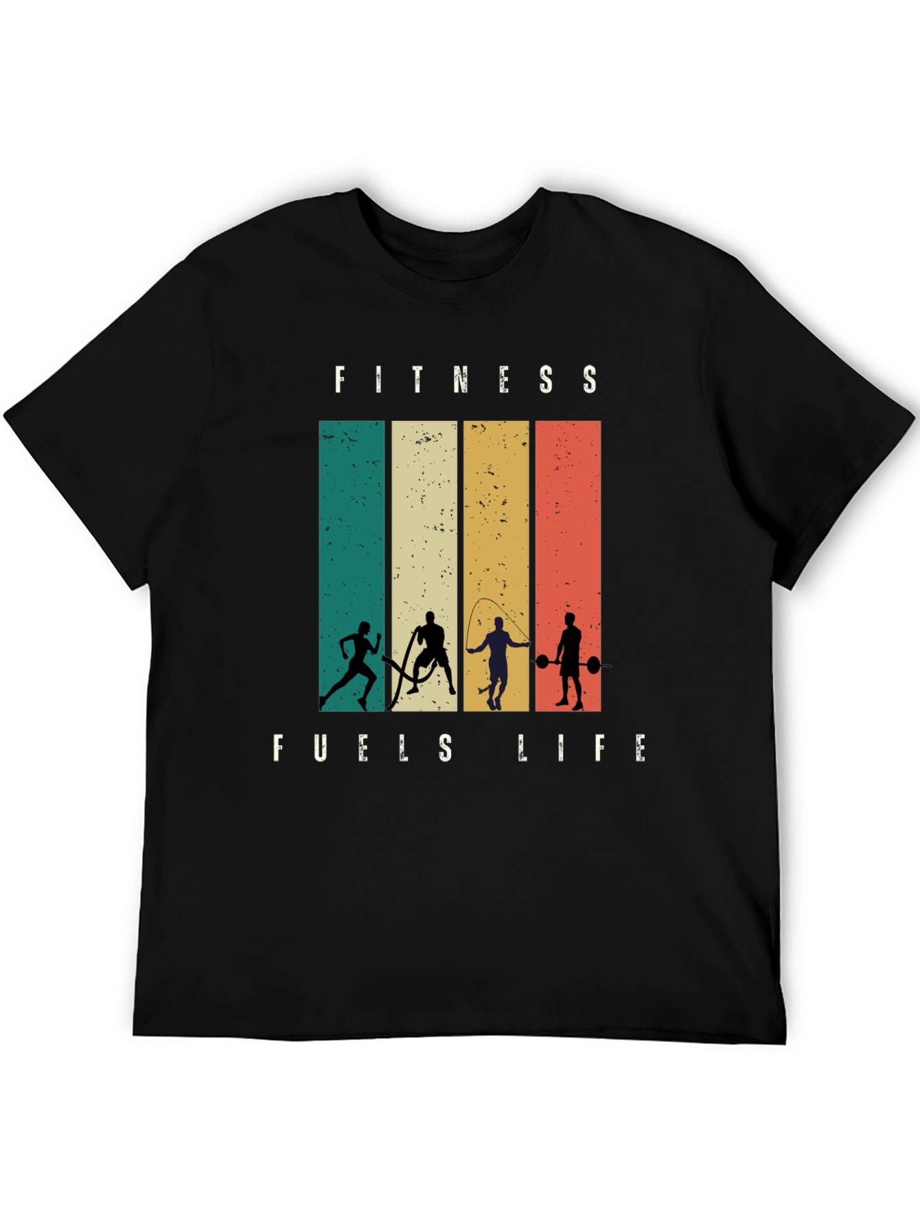 Fitness Fuels Life Graphic Tee - Athletic Design