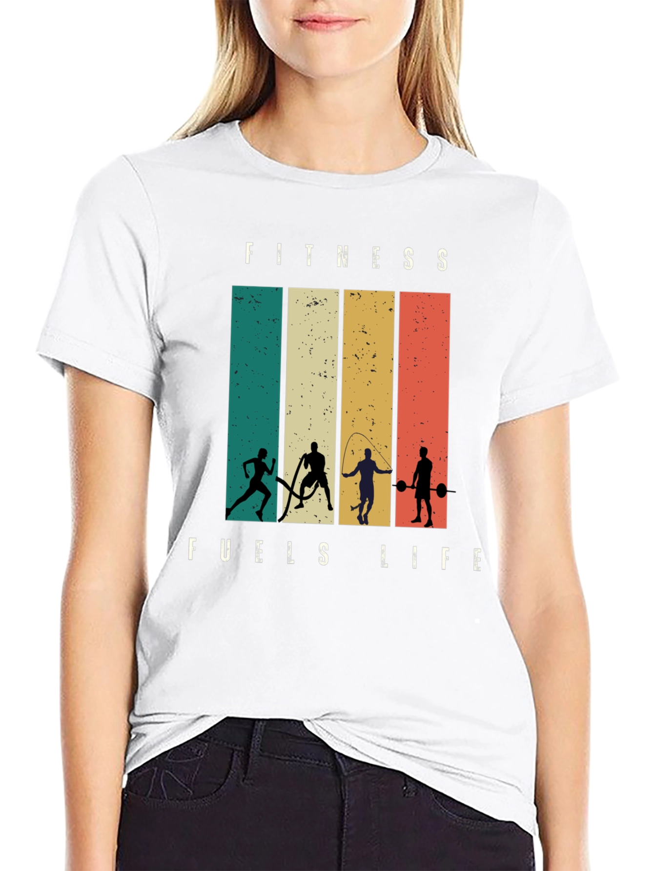 Fitness Fuels Life Graphic Tee - Athletic Design