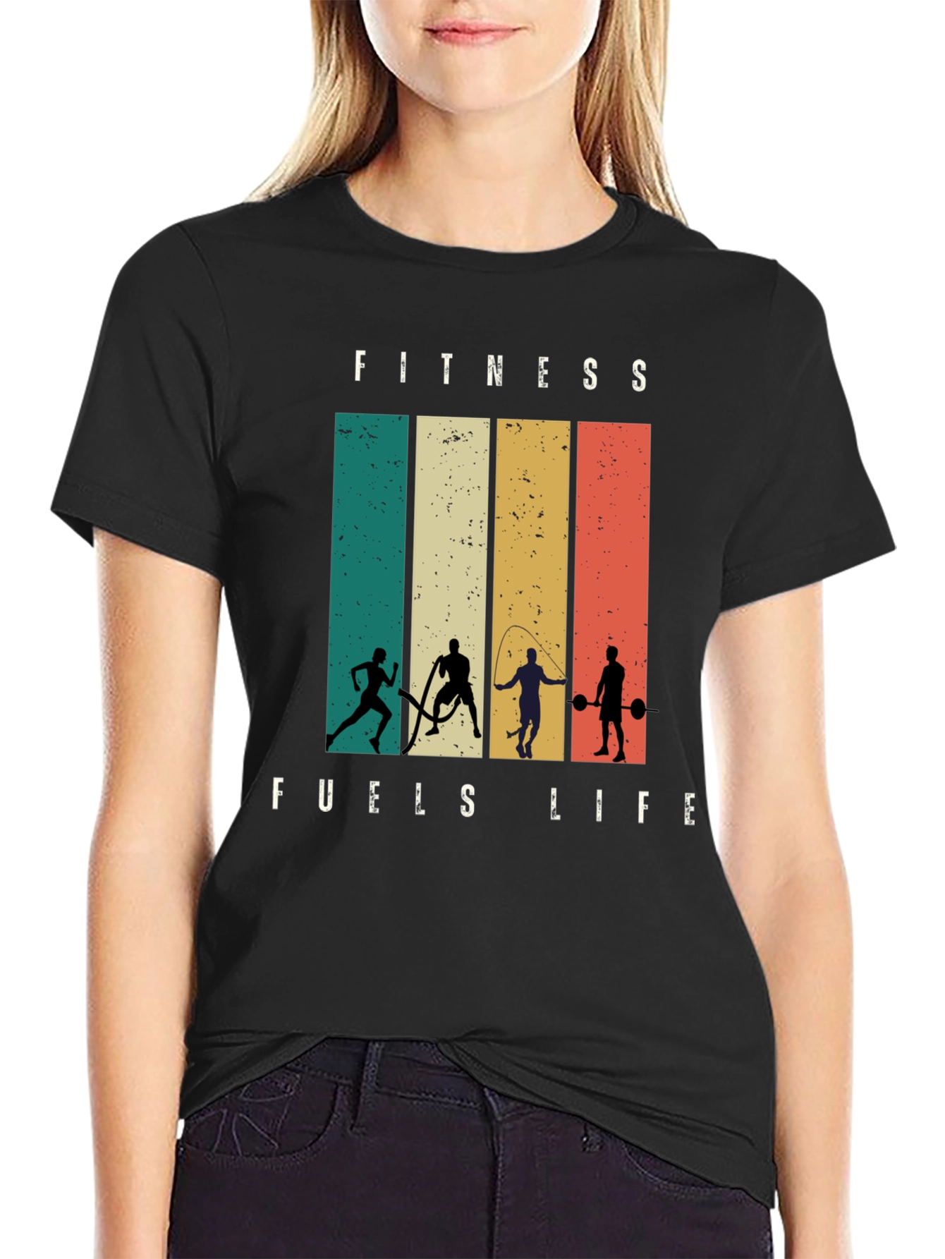 Fitness Fuels Life Graphic Tee - Athletic Design