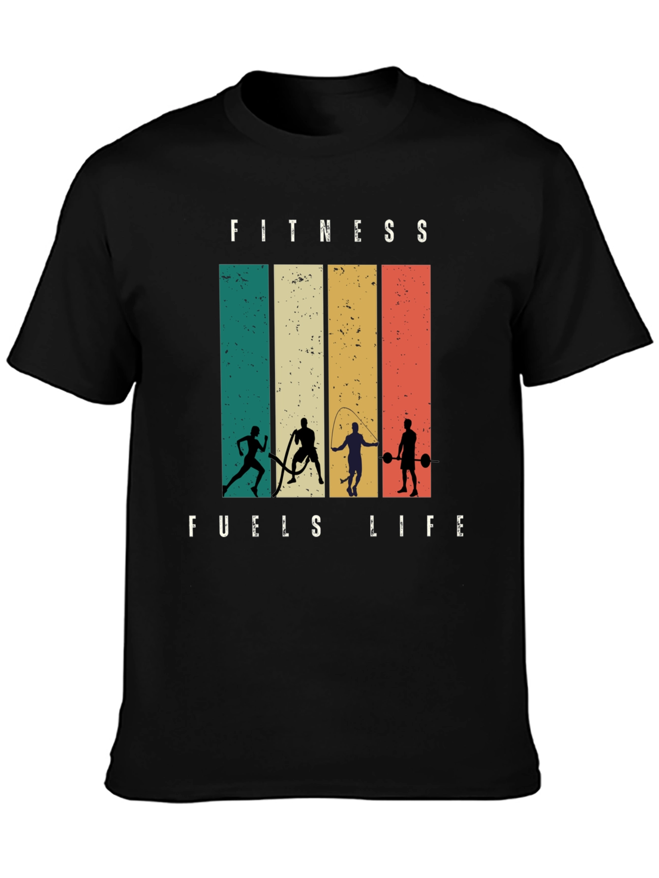 Fitness Fuels Life Graphic Tee - Athletic Design