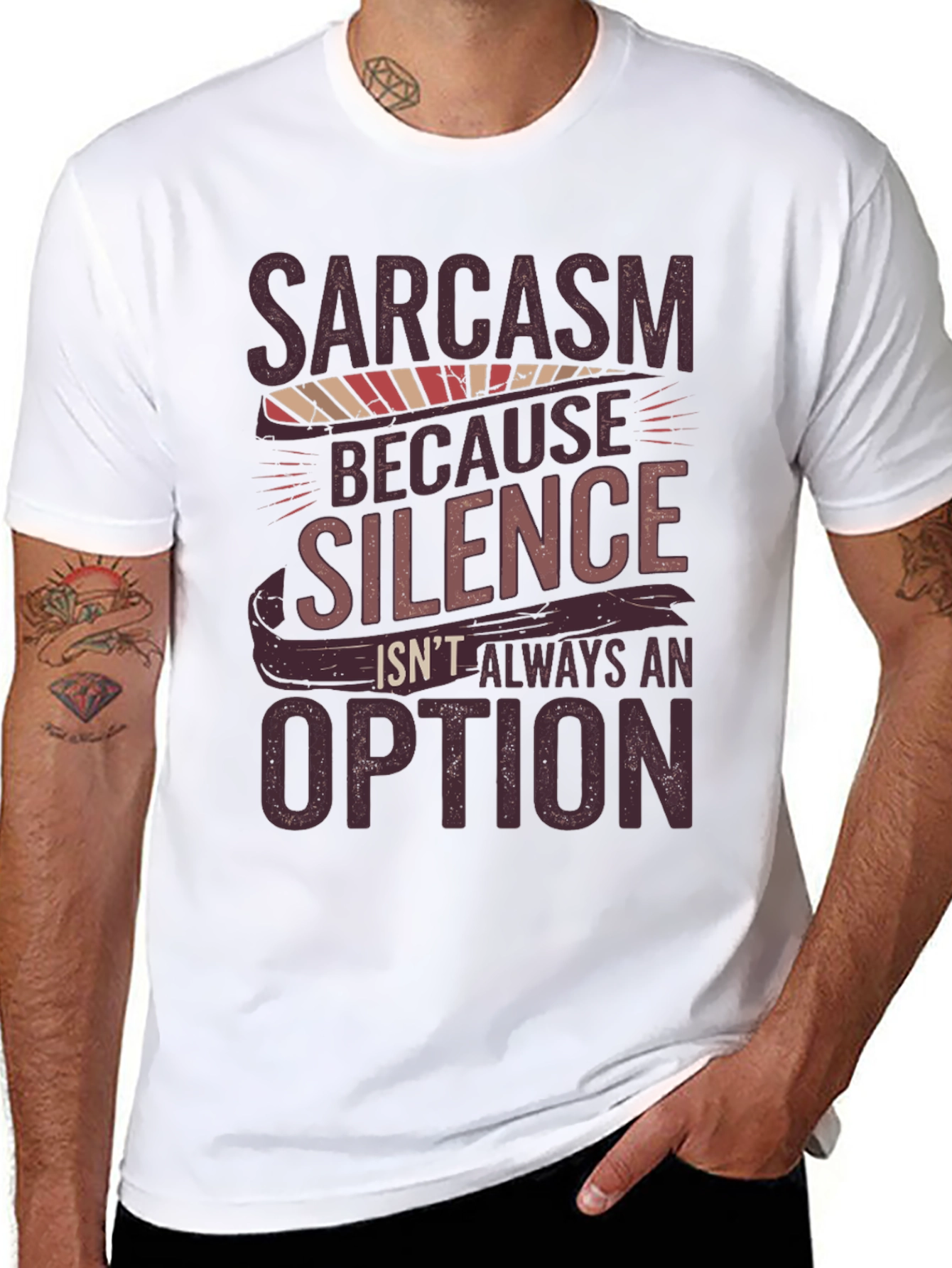 Sarcasm Humor Graphic Print Tee