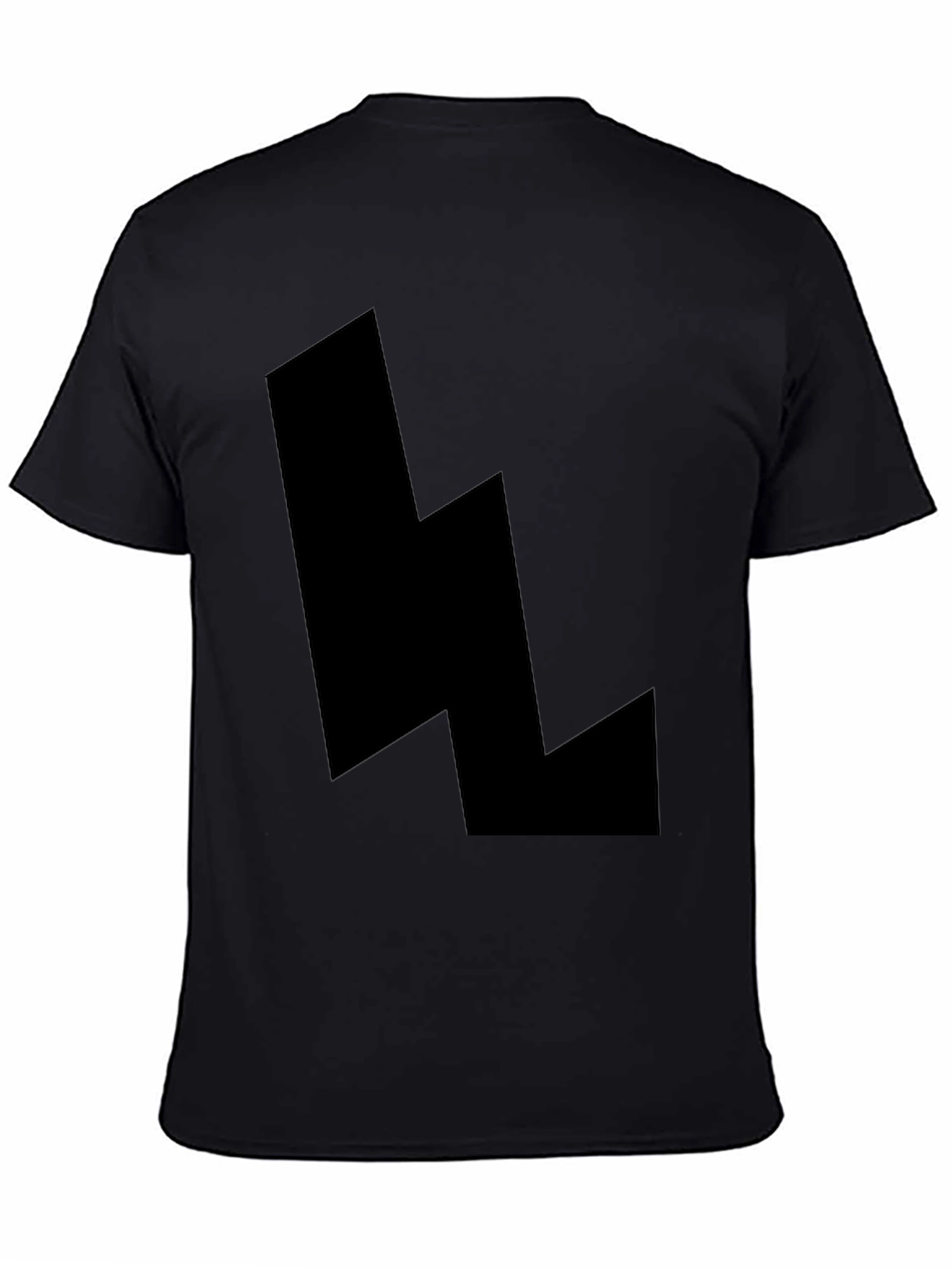 Black Lightning Bolt Graphic Tee - Modern Style