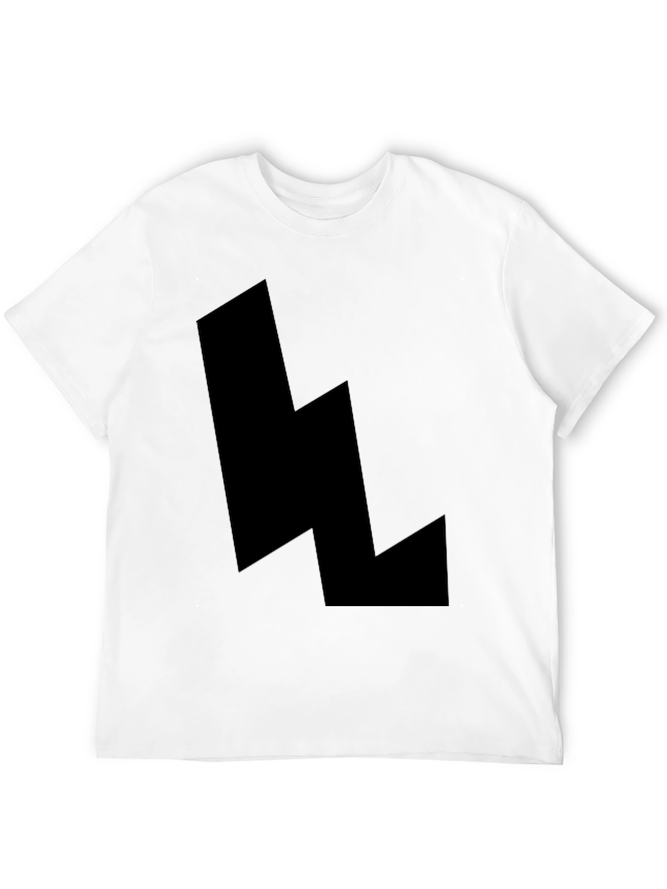 Black Lightning Bolt Graphic Tee - Modern Style