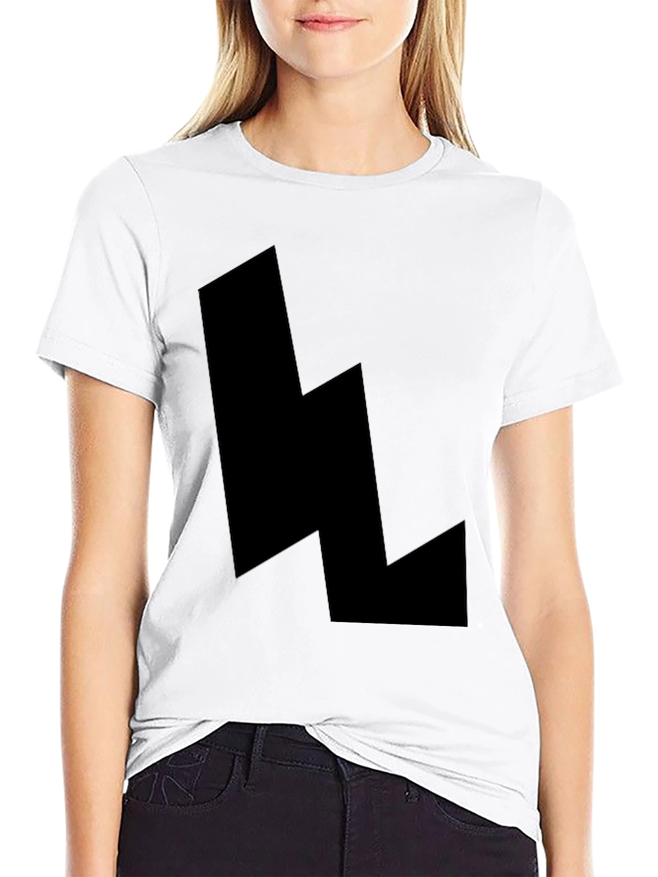 Black Lightning Bolt Graphic Tee - Modern Style