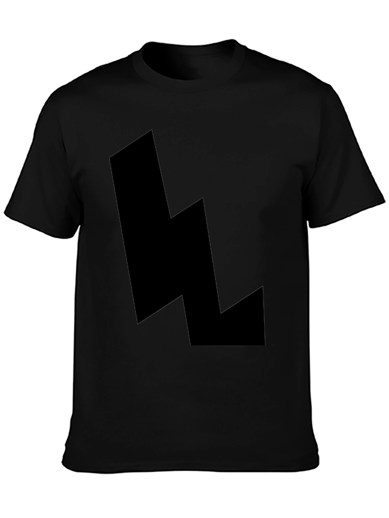Black Lightning Bolt Graphic Tee - Modern Style
