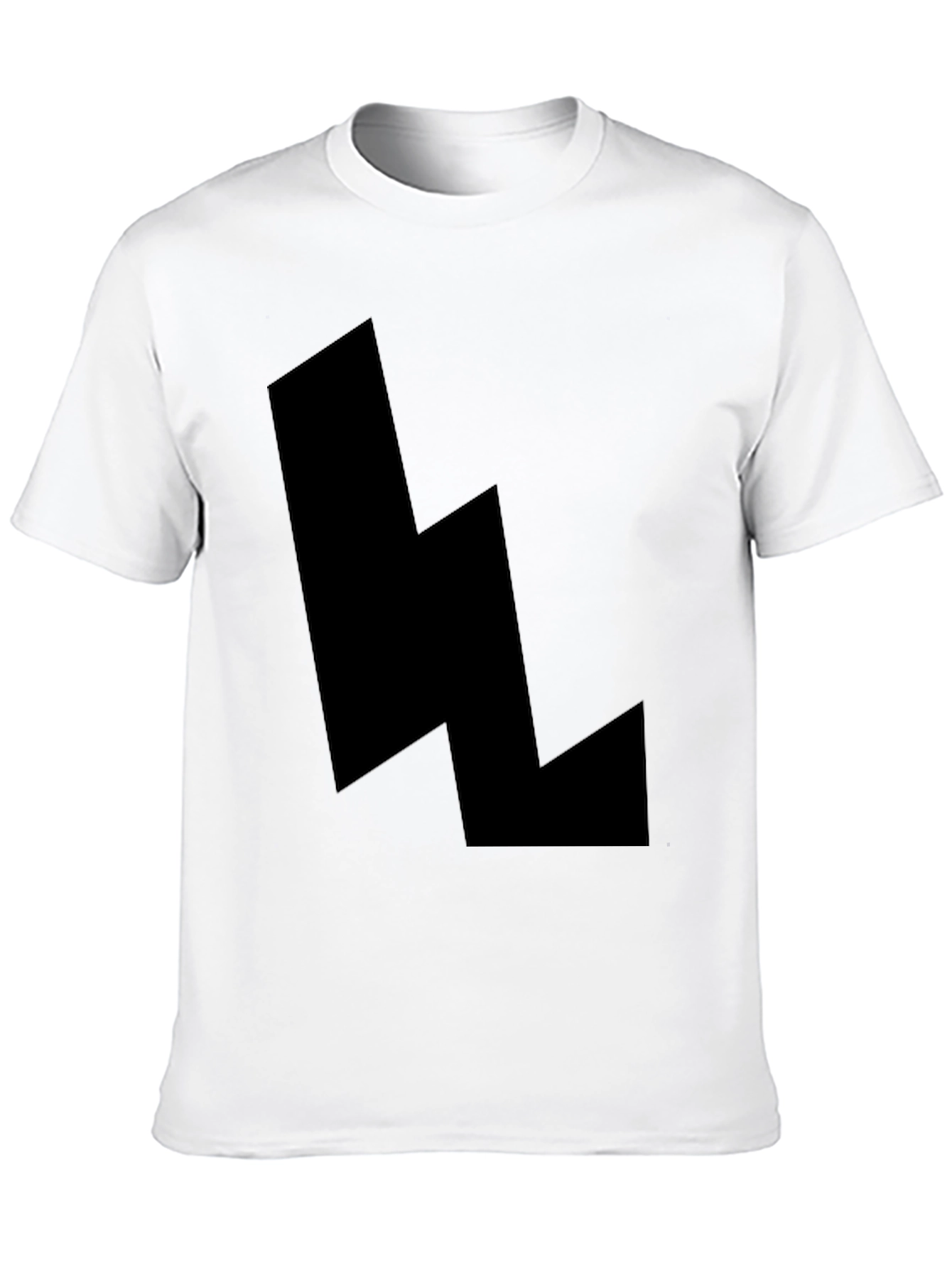Black Lightning Bolt Graphic Tee - Modern Style