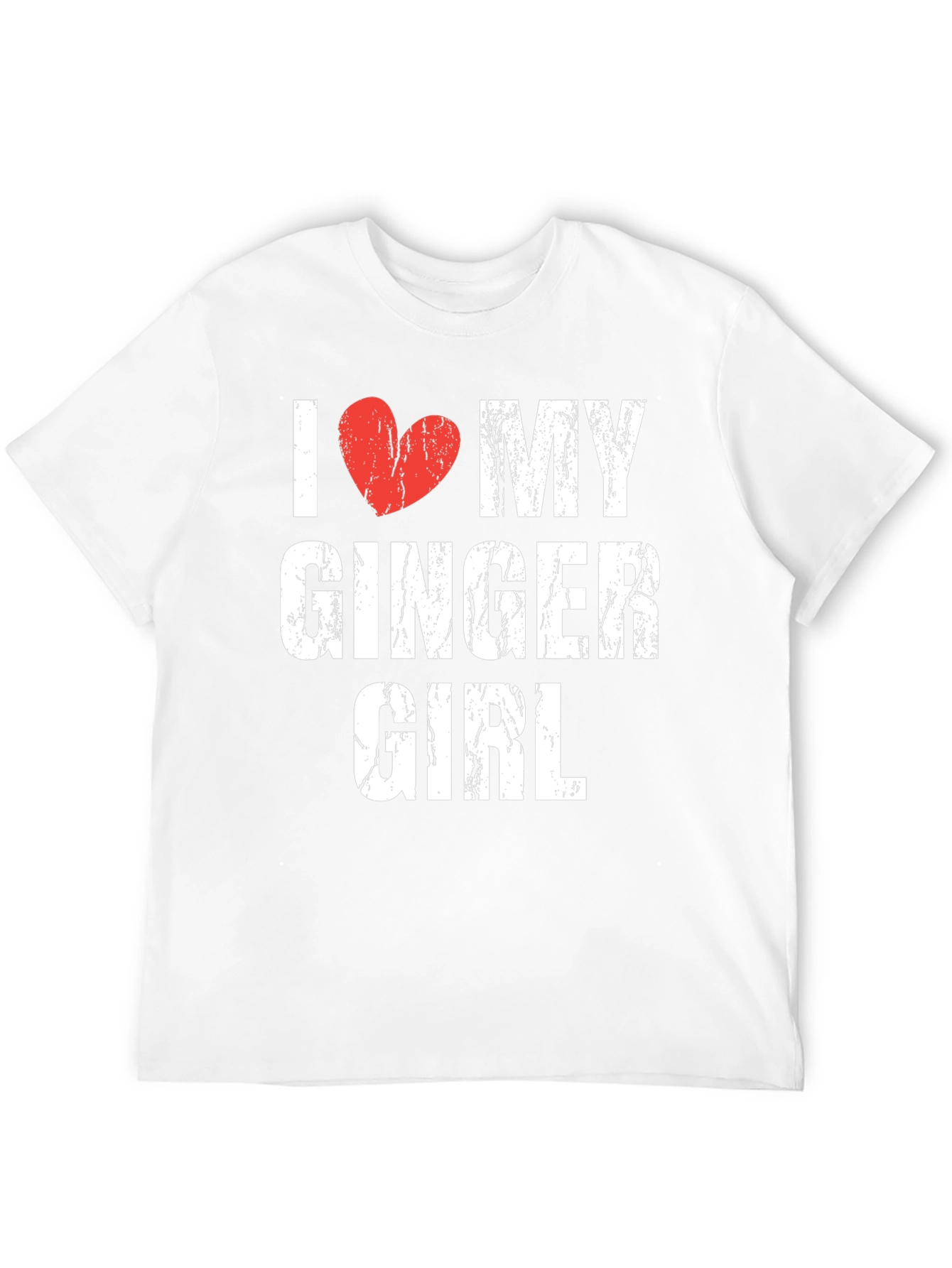 I Heart My Ginger Girl Tee - Distressed Graphic