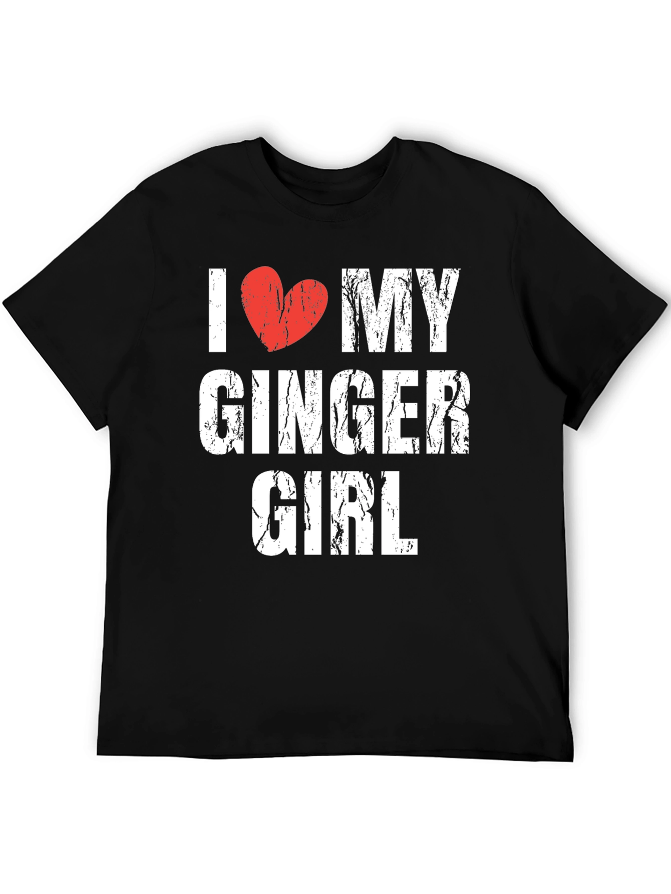 I Heart My Ginger Girl Tee - Distressed Graphic