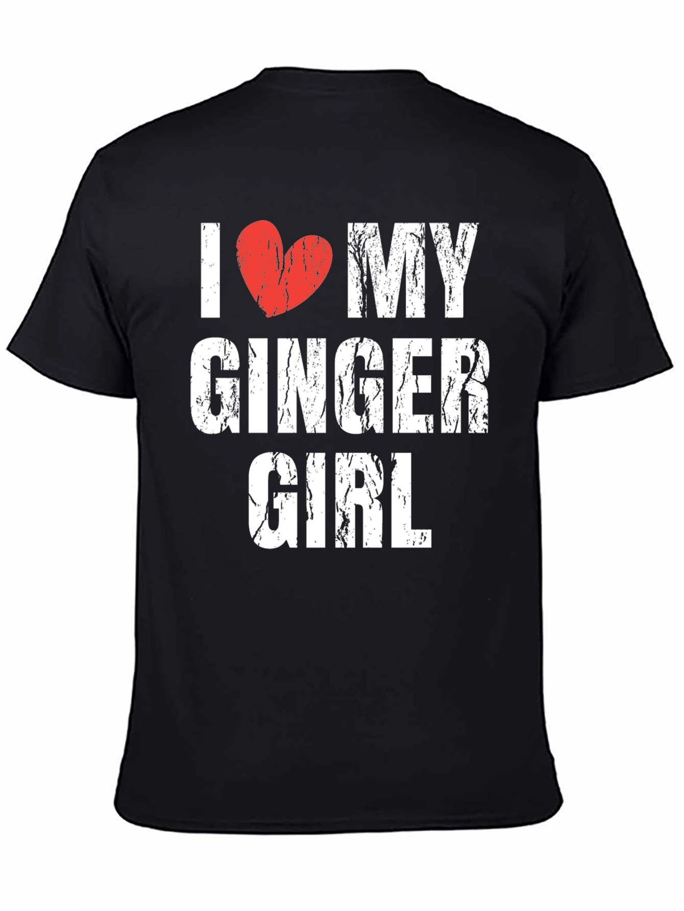 I Heart My Ginger Girl Tee - Distressed Graphic