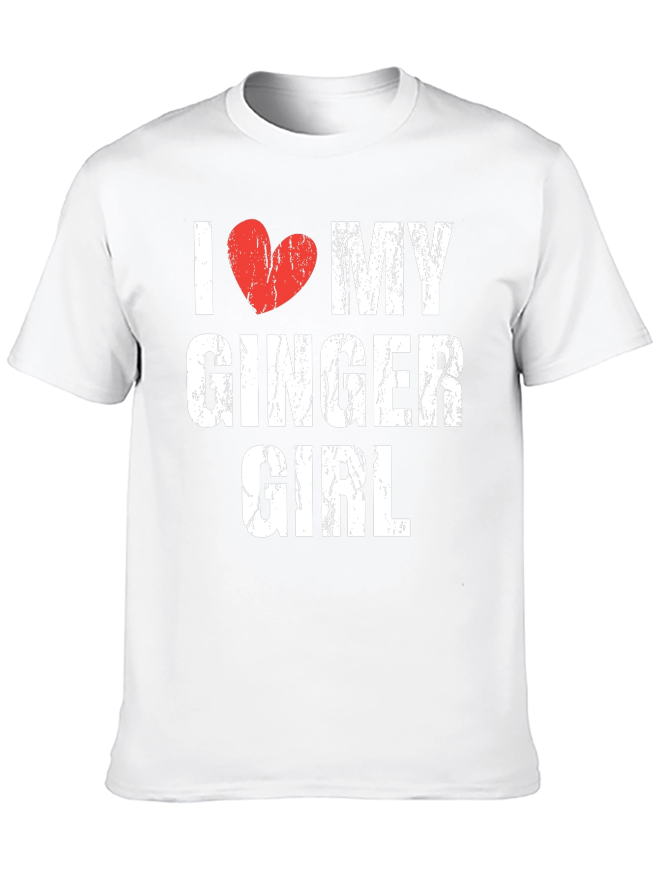 I Heart My Ginger Girl Tee - Distressed Graphic
