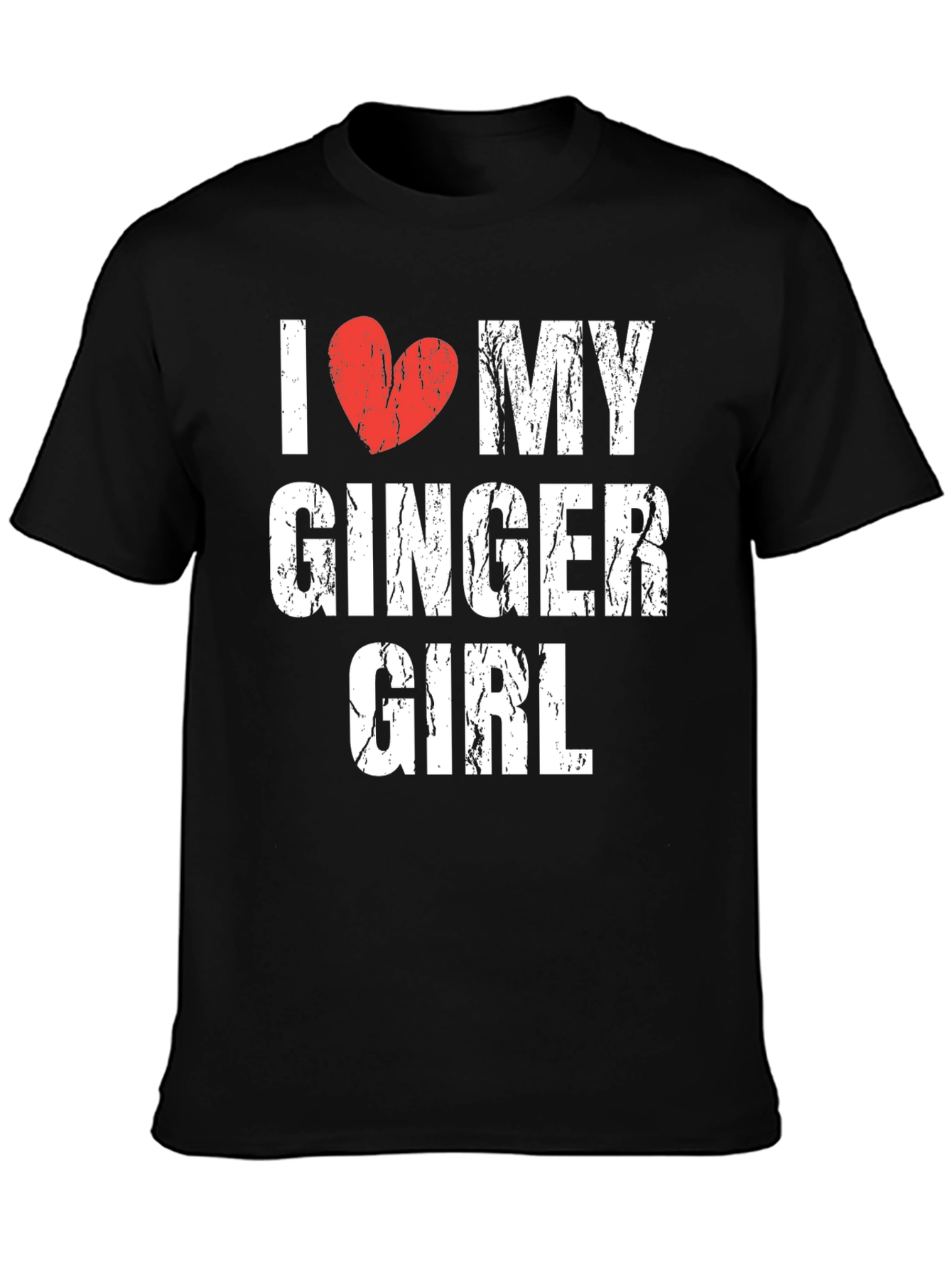 I Heart My Ginger Girl Tee - Distressed Graphic