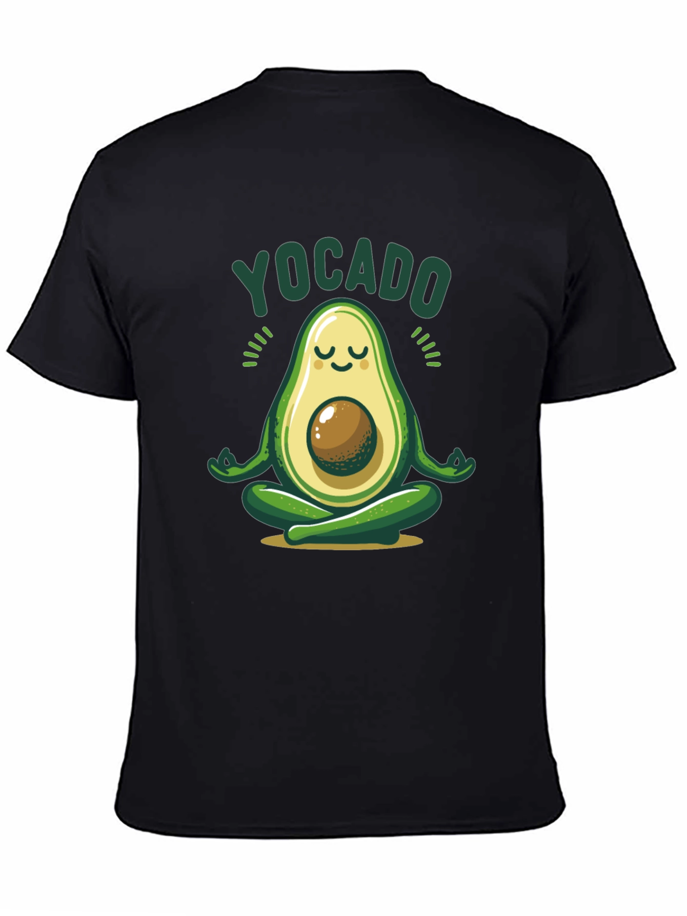 Yocado Yoga Avocado Black T-Shirt