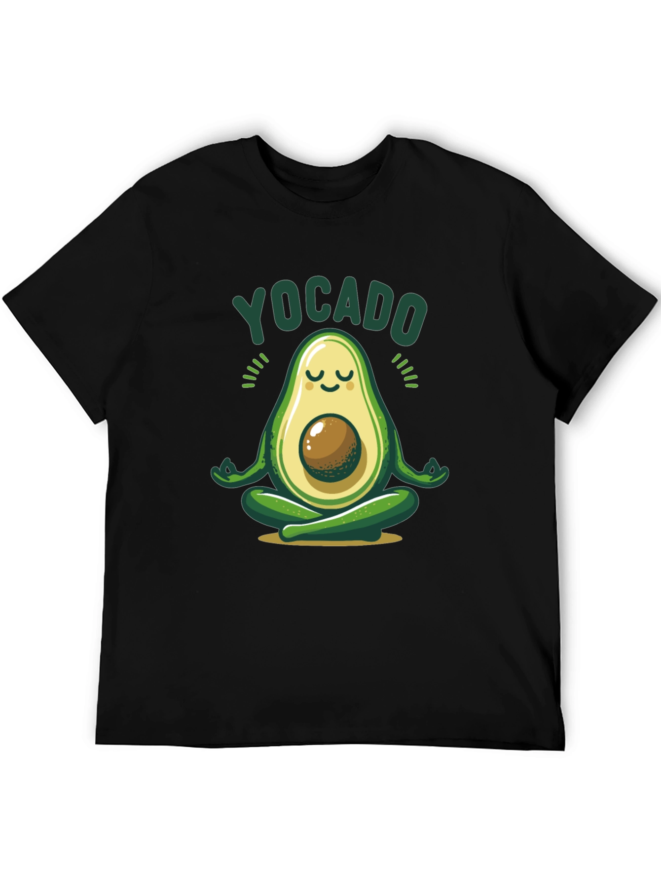 Yocado Yoga Avocado Black T-Shirt