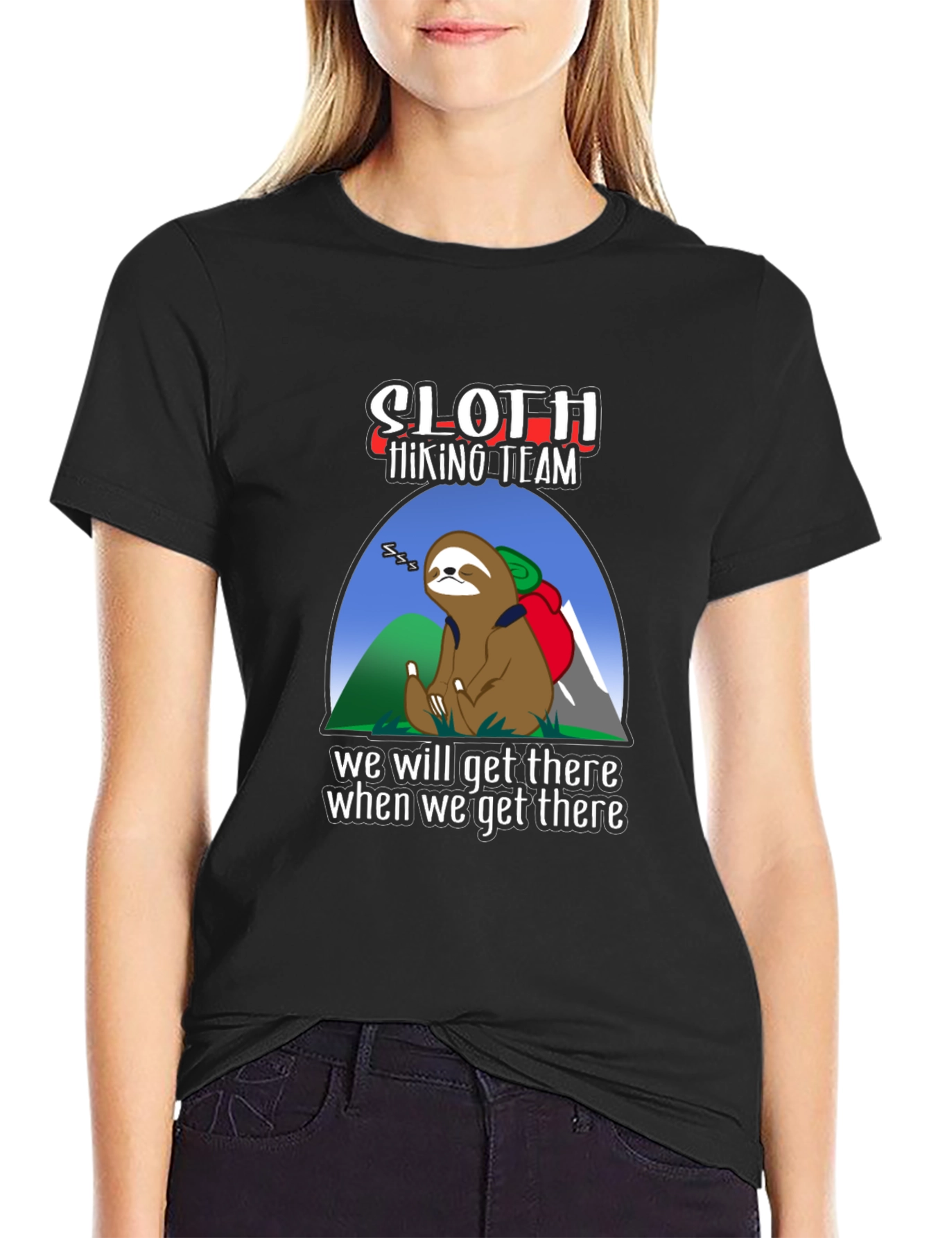 Sloth Hiking Team T-Shirt - Funny Adventure Tee