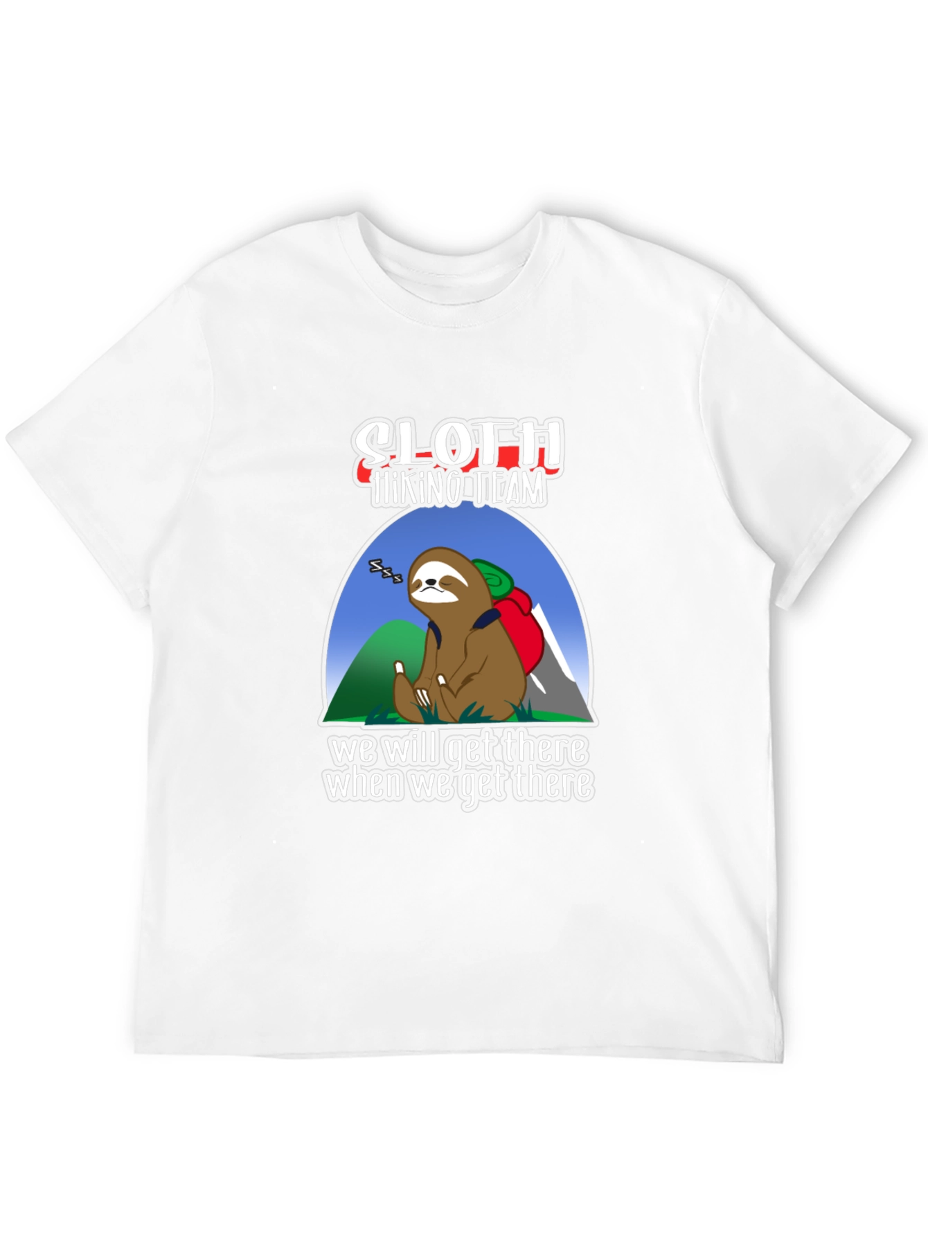 Sloth Hiking Team T-Shirt - Funny Adventure Tee