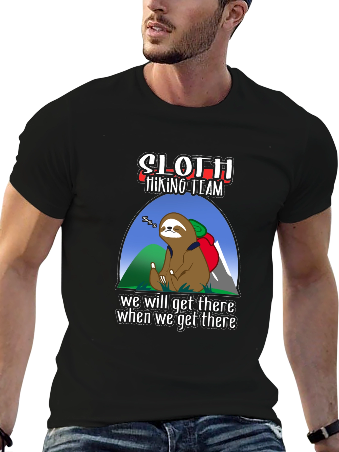 Sloth Hiking Team T-Shirt - Funny Adventure Tee