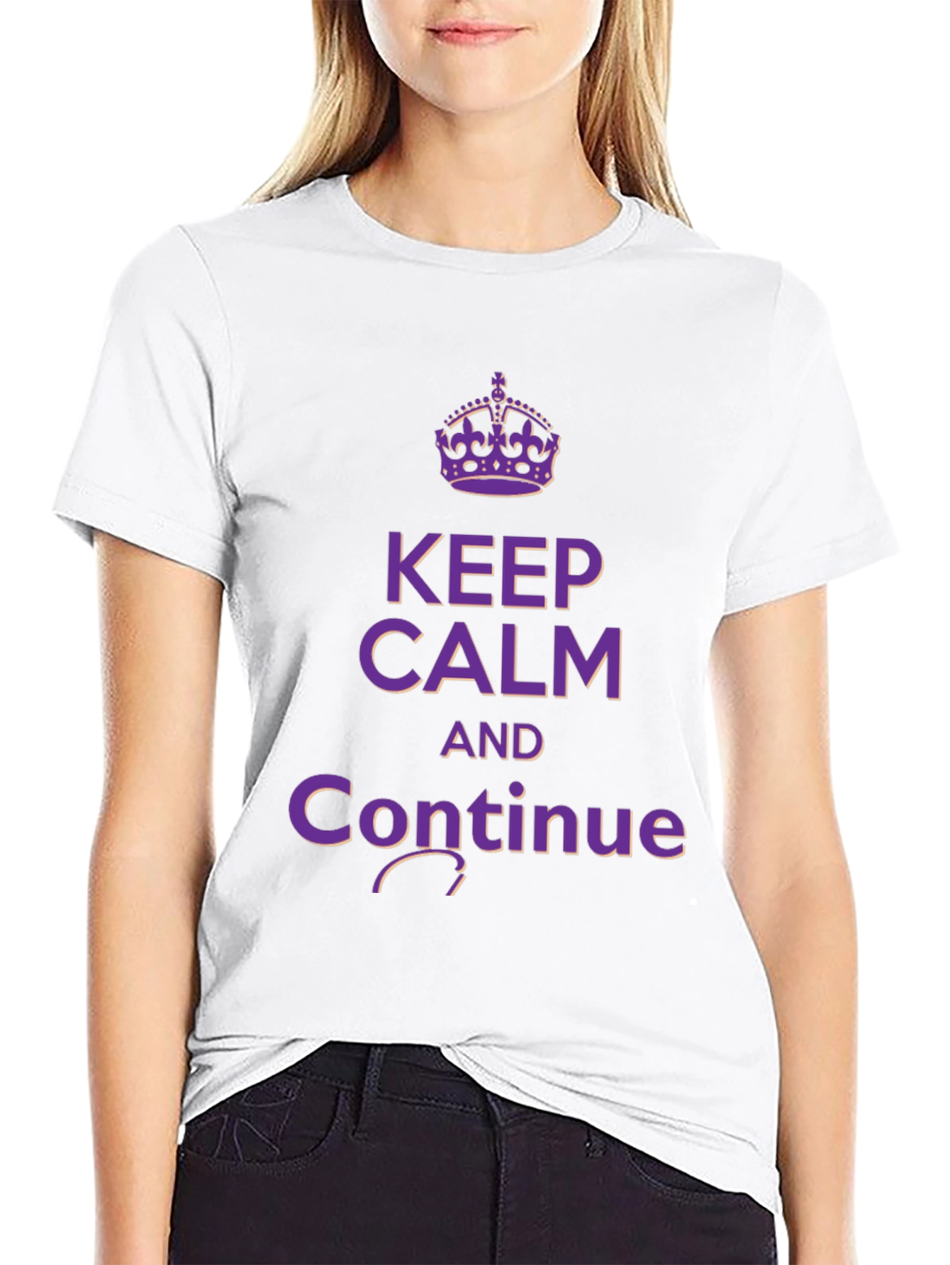 Keep Calm and Continue T-Shirt - Trendy Graphic Tee
