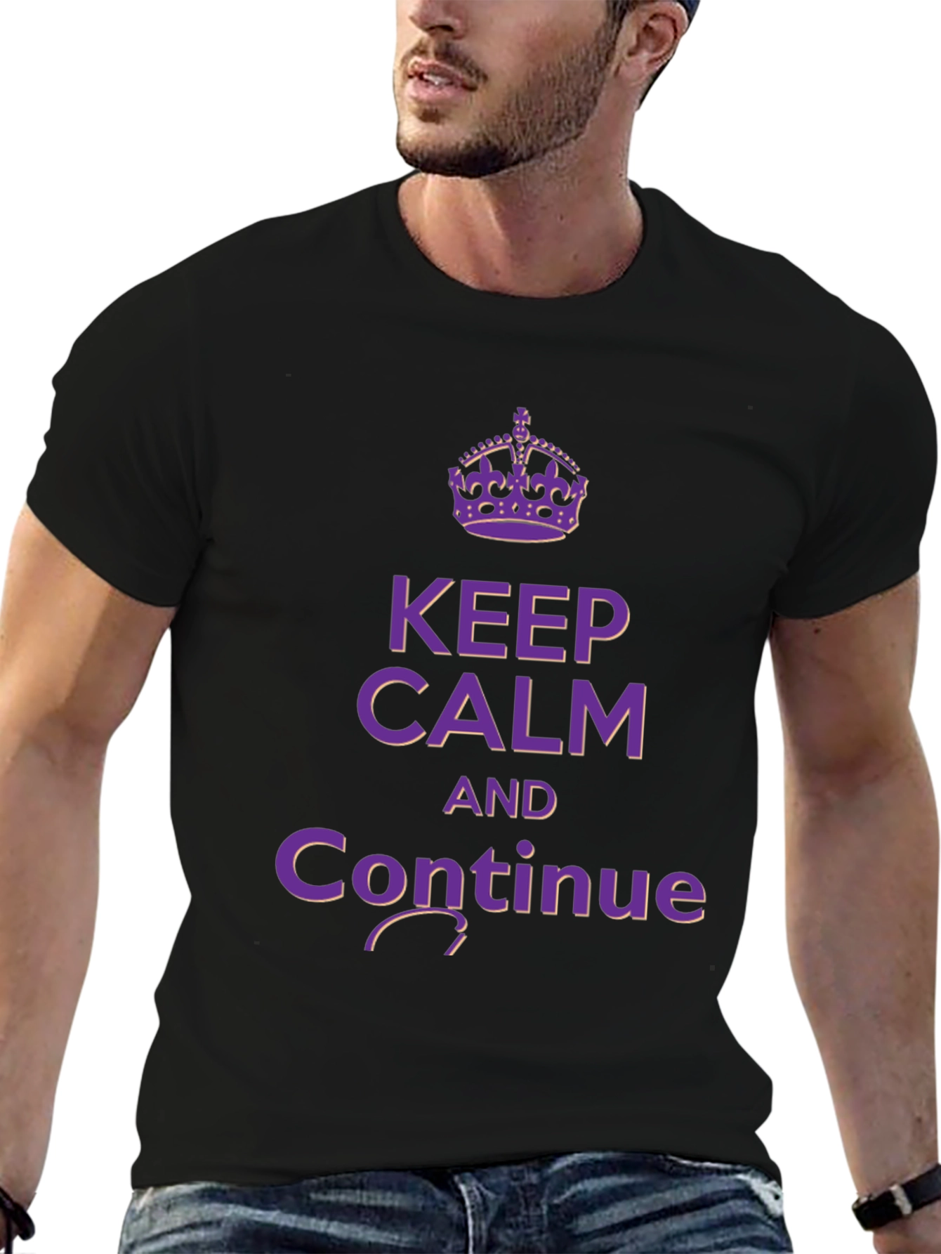 Keep Calm and Continue T-Shirt - Trendy Graphic Tee