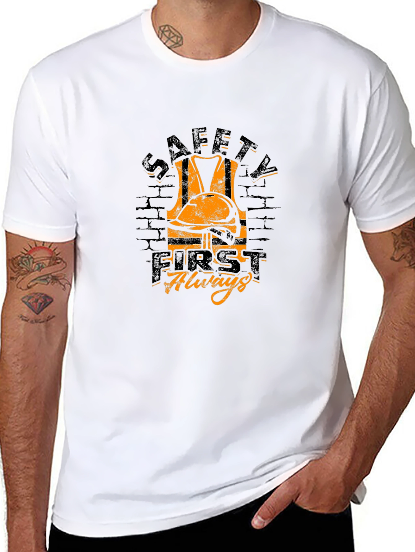Safety First Always Graphic Tee - Black