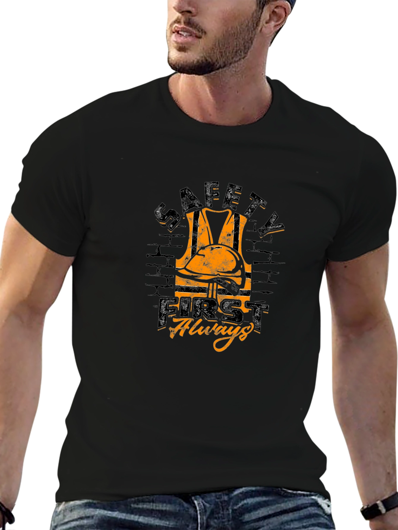 Safety First Always Graphic Tee - Black