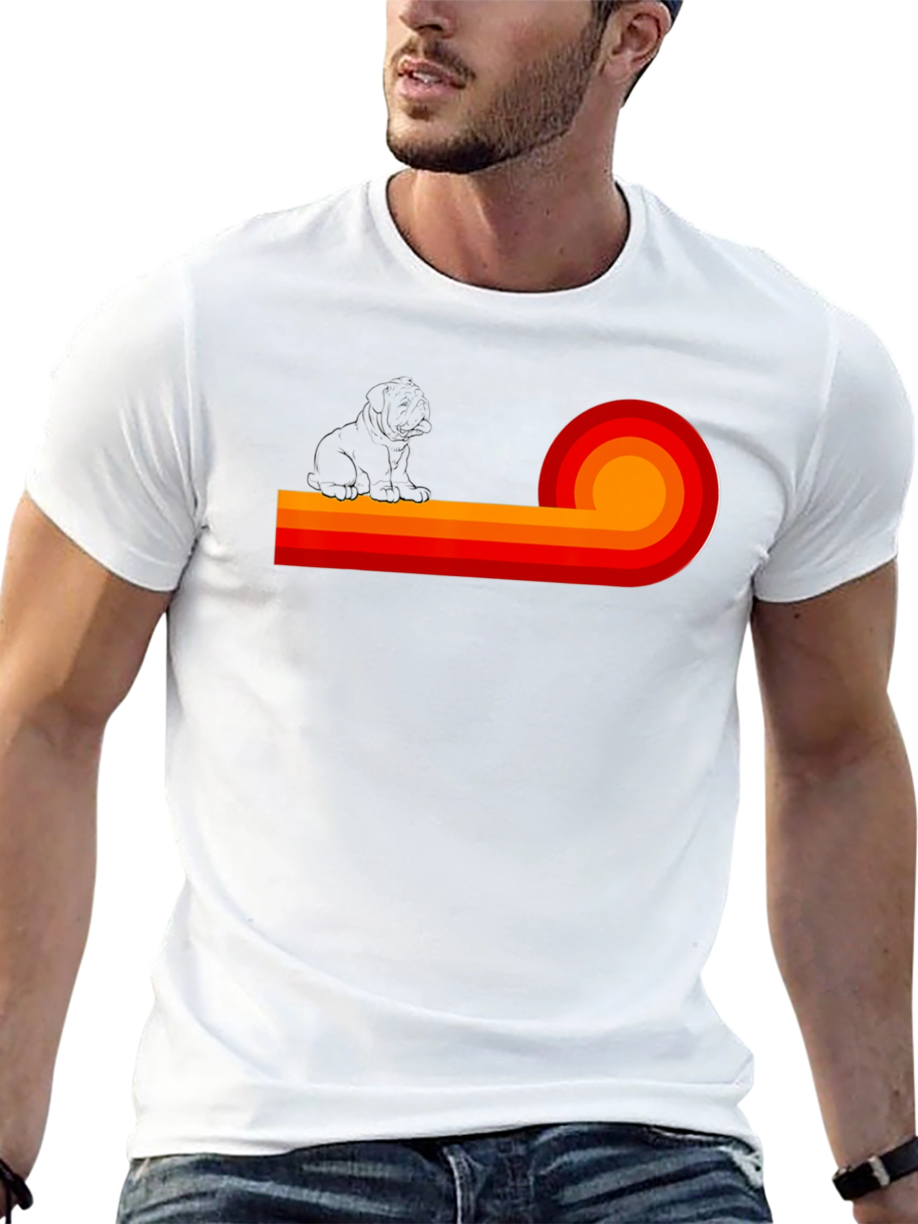 Retro Dog Graphic Tee - Stylish Comfort