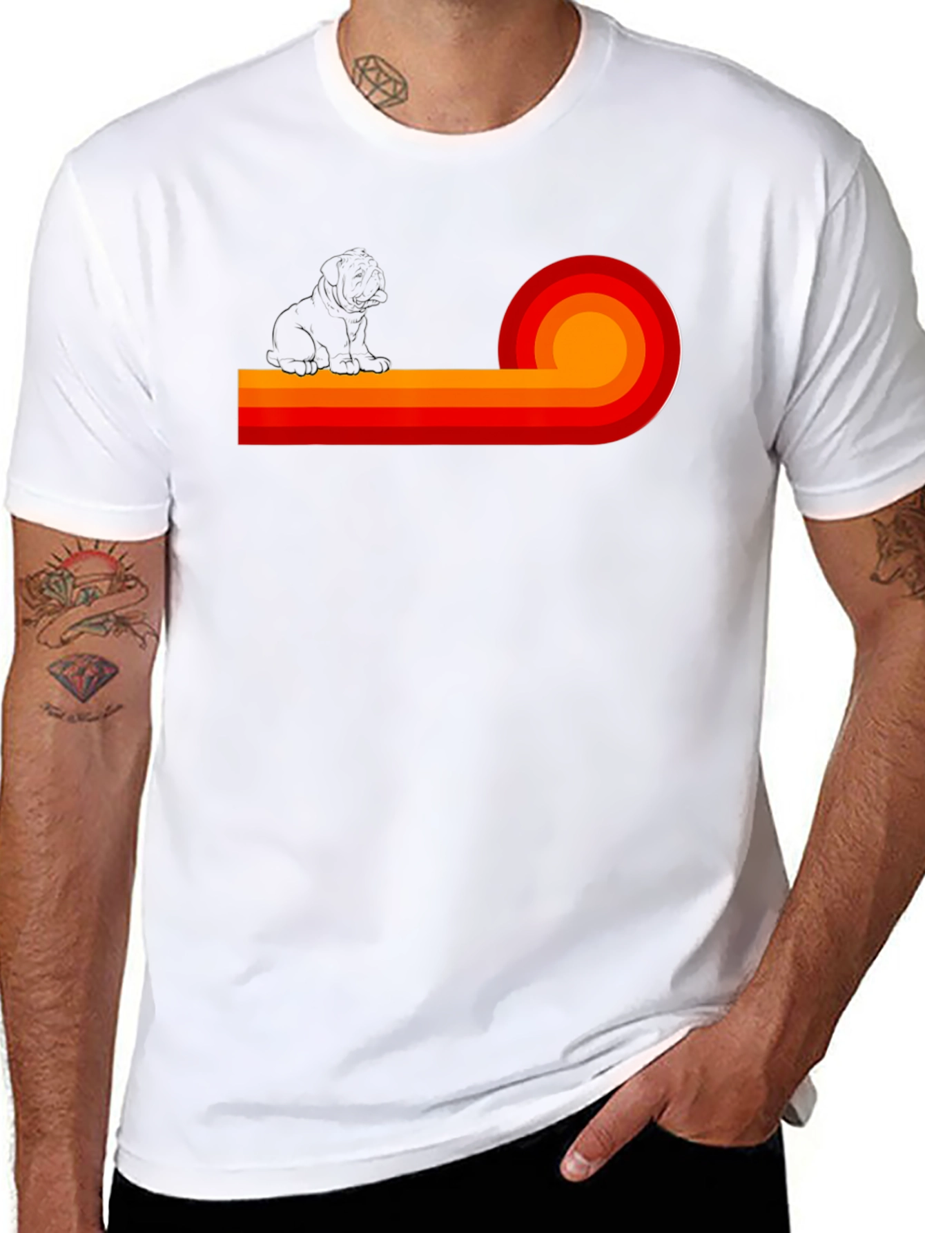 Retro Dog Graphic Tee - Stylish Comfort