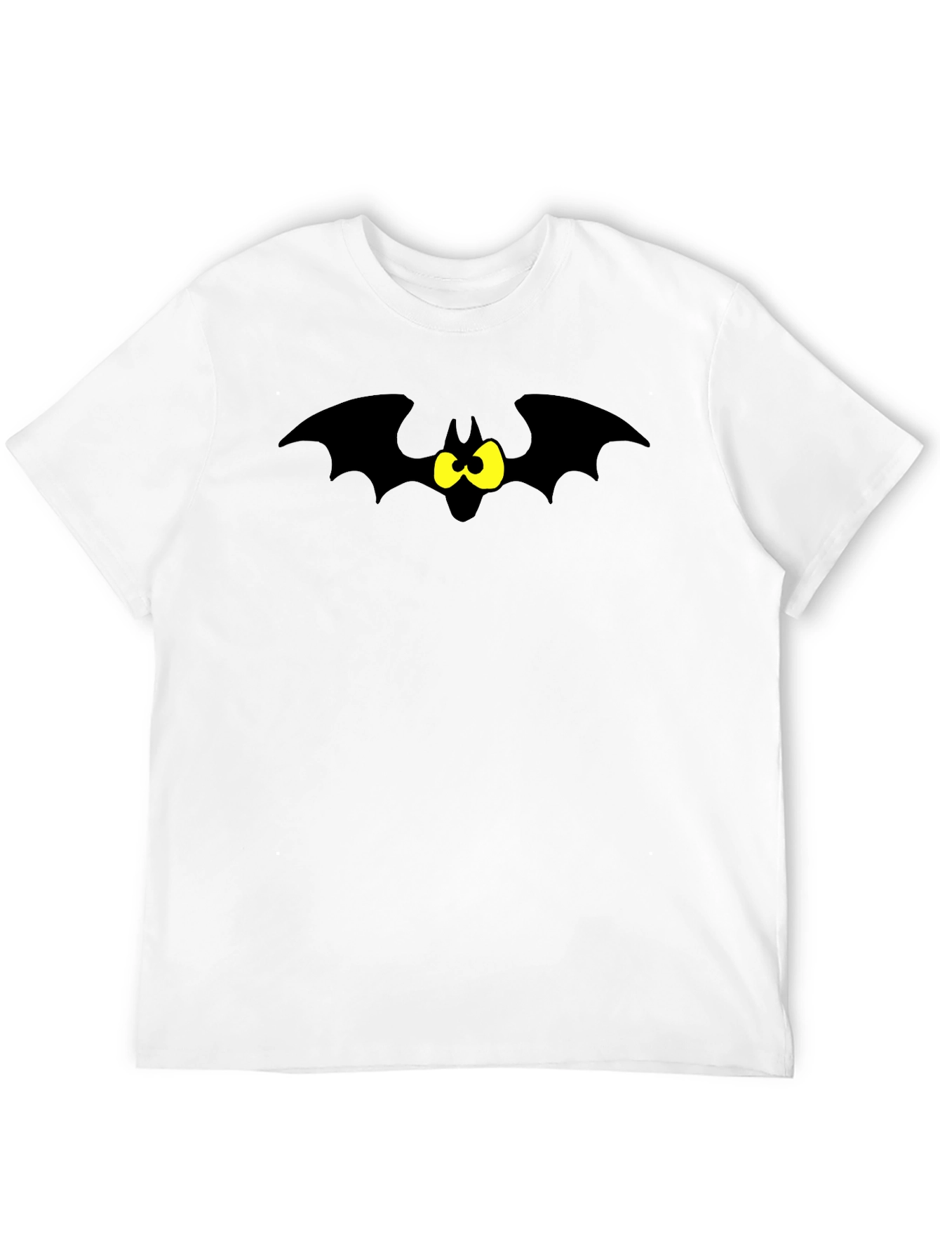 Cartoon Bat Graphic Tee - Black T-Shirt