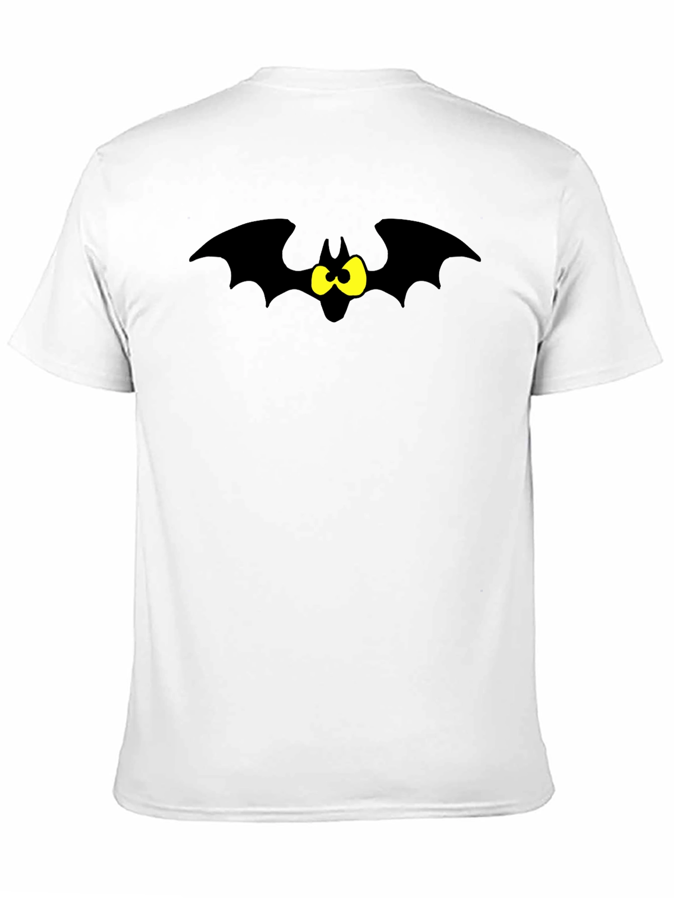 Cartoon Bat Graphic Tee - Black T-Shirt