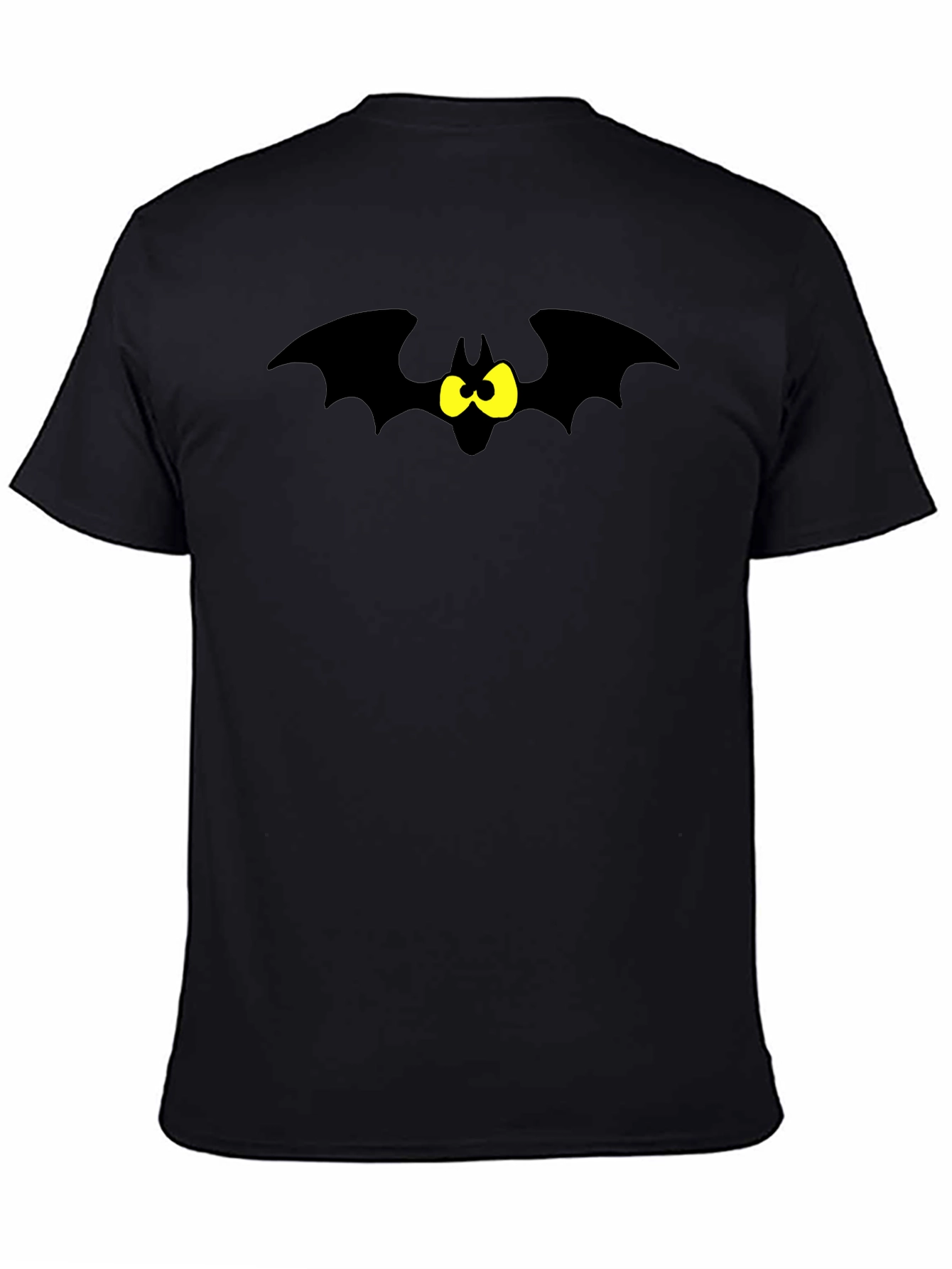 Cartoon Bat Graphic Tee - Black T-Shirt
