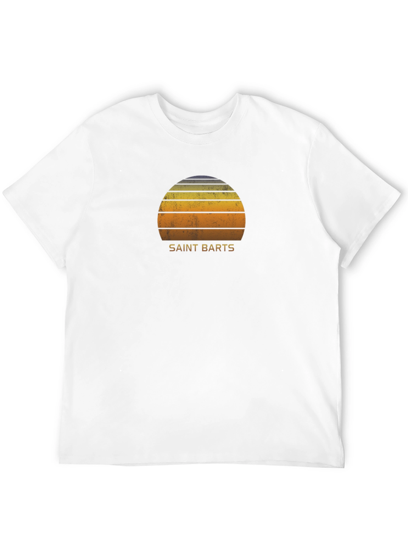 Saint Barts Retro Sunset Graphic Tee - Black