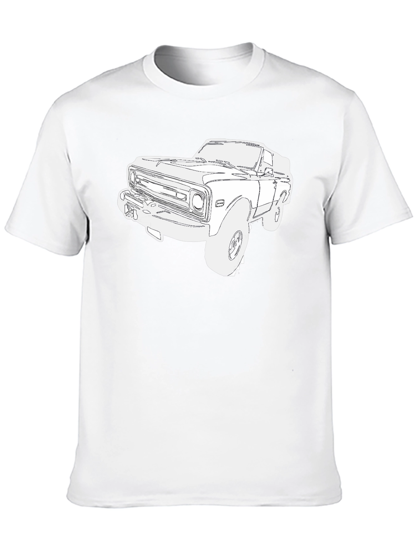Classic Truck Graphic Tee - Black Cotton T-Shirt