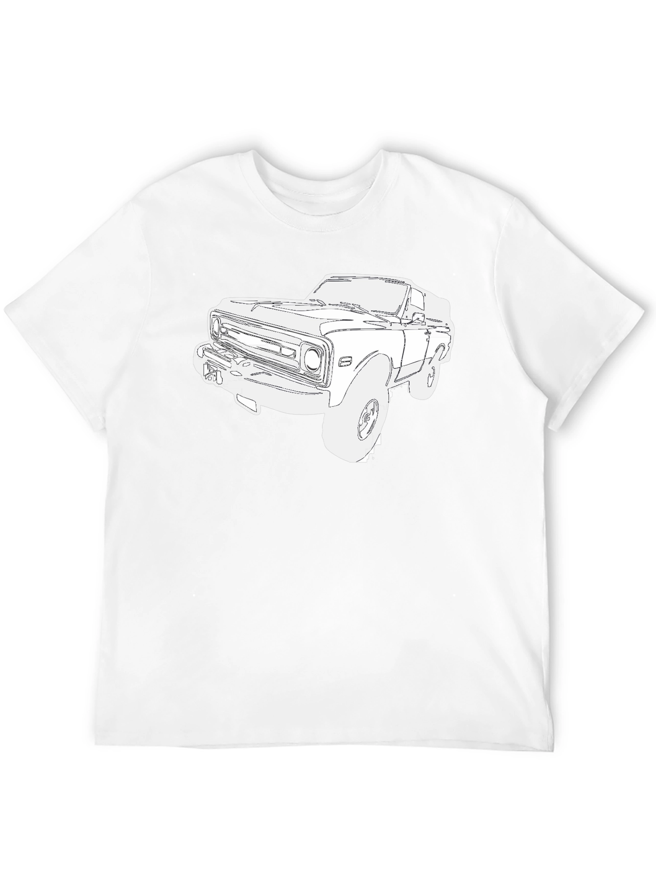 Classic Truck Graphic Tee - Black Cotton T-Shirt