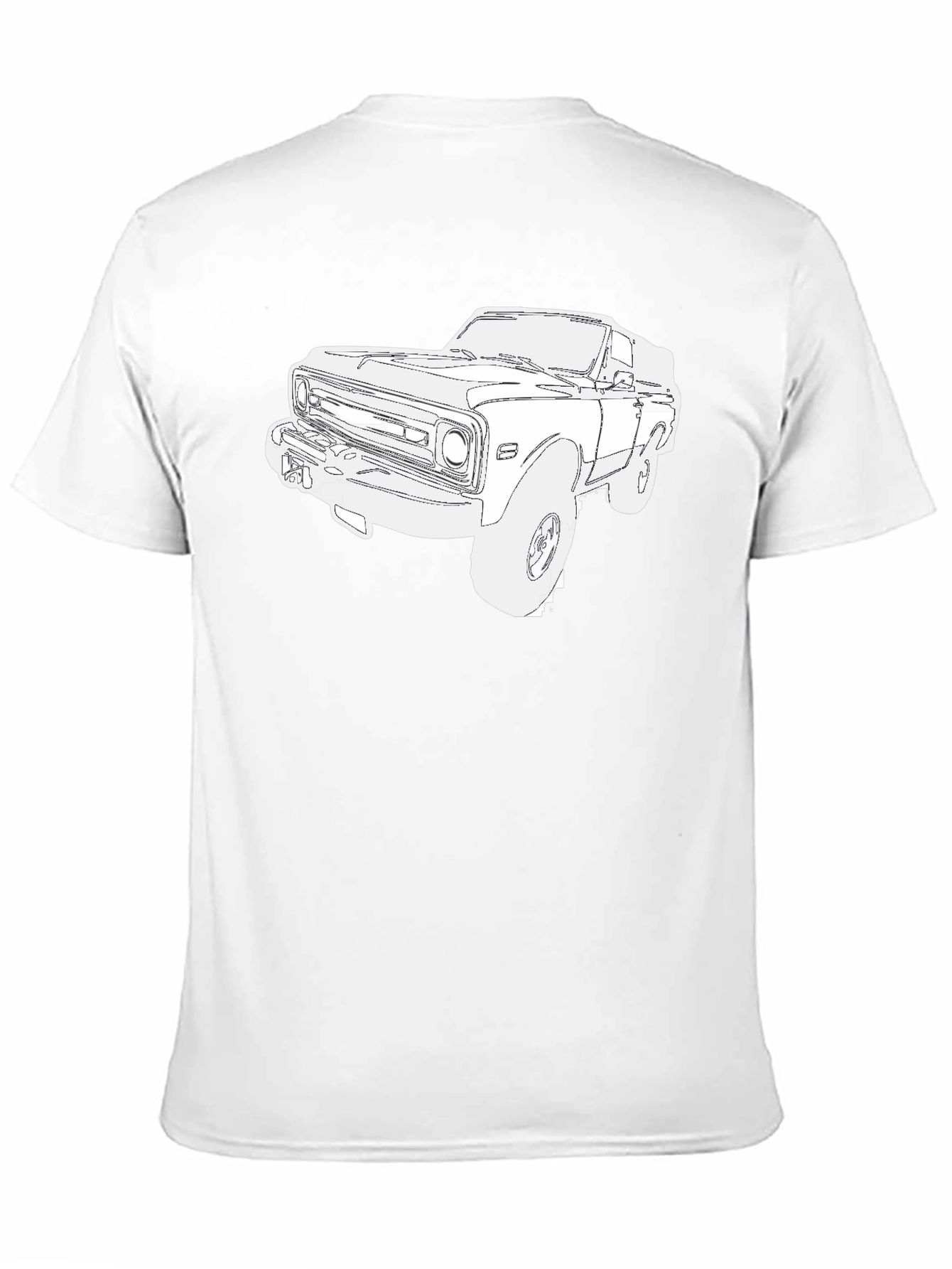 Classic Truck Graphic Tee - Black Cotton T-Shirt