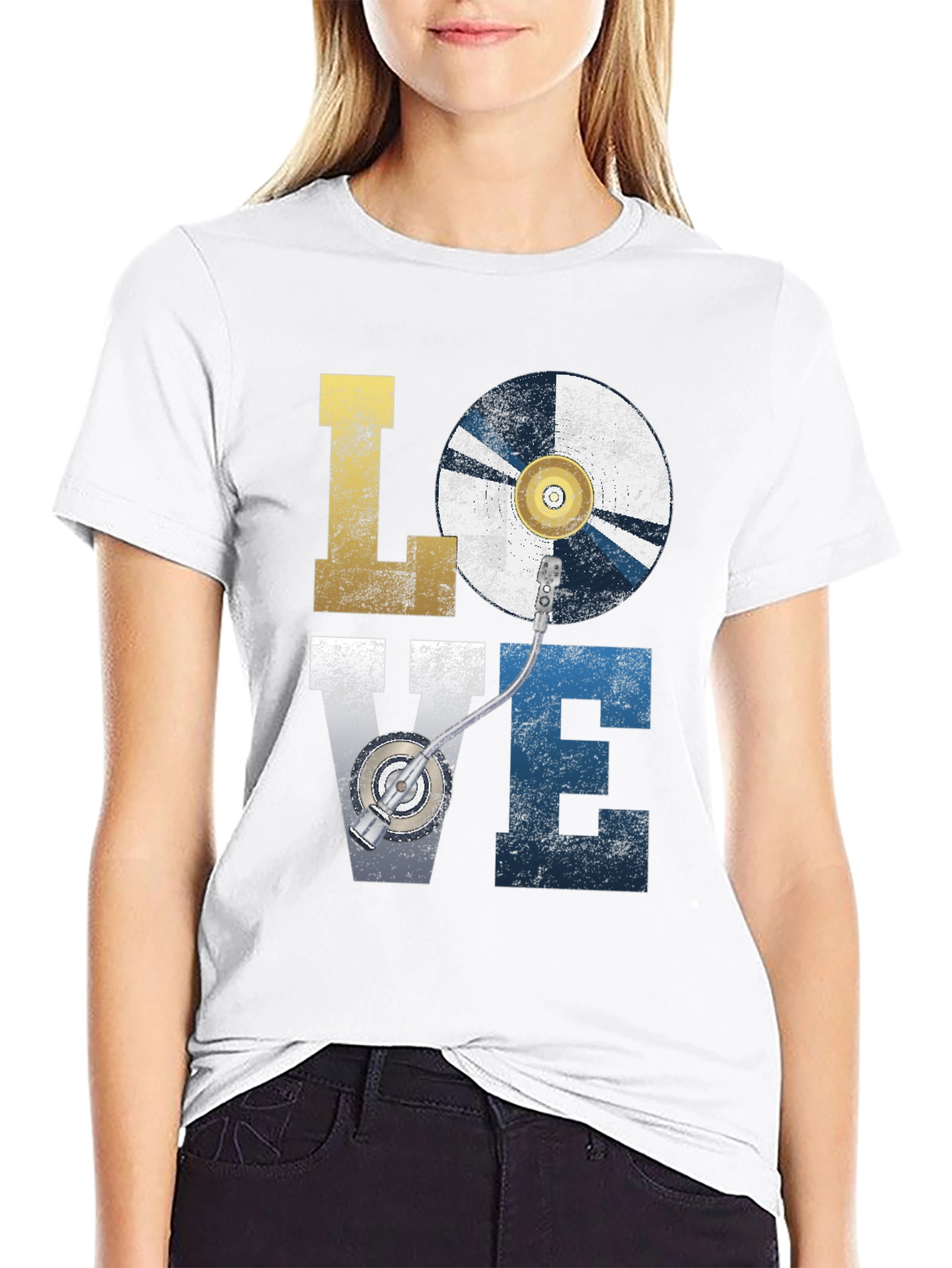 Retro DJ Love T-Shirt Vinyl Music Lover Tee
