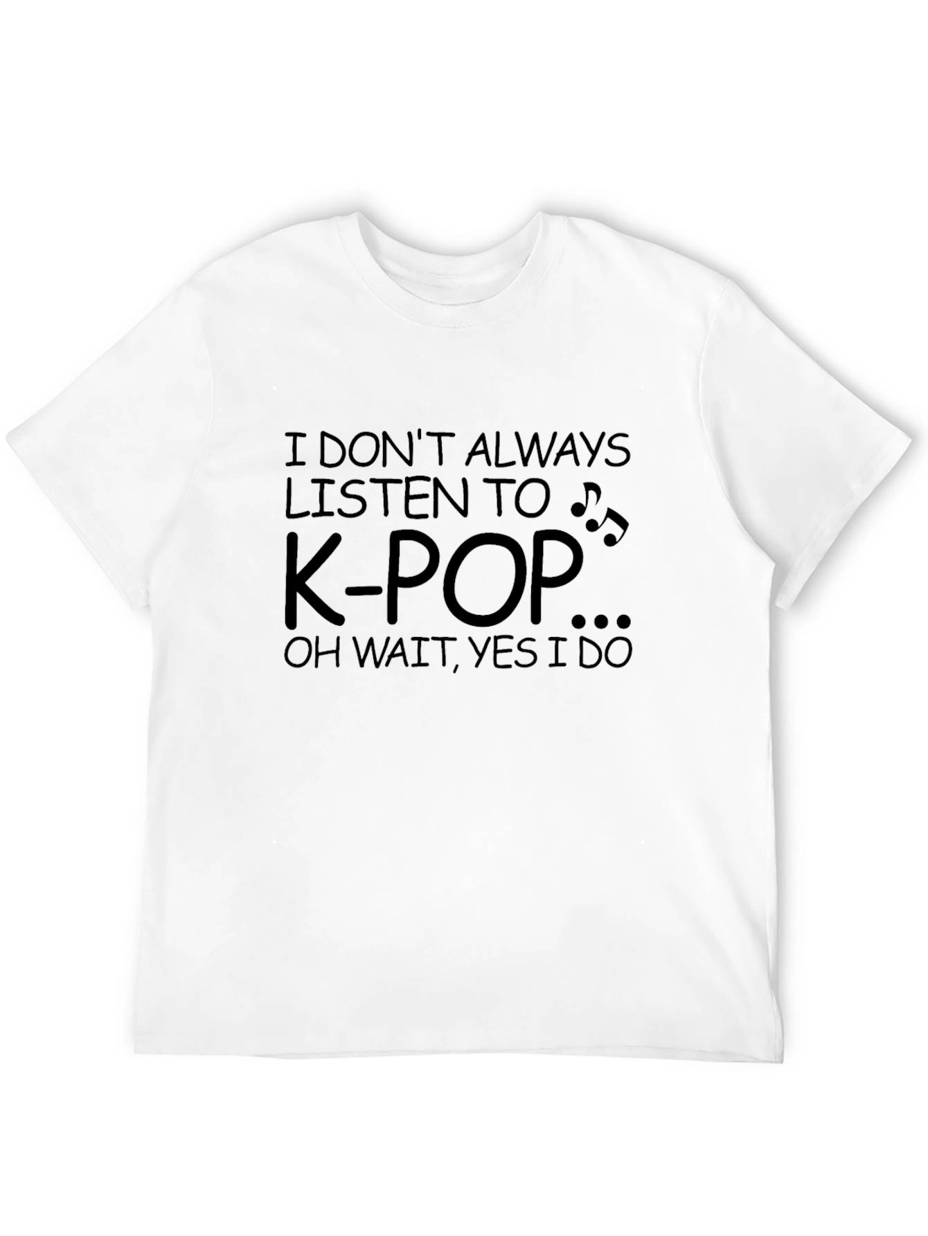 K-Pop Fan Black T-Shirt Music Lover Tee